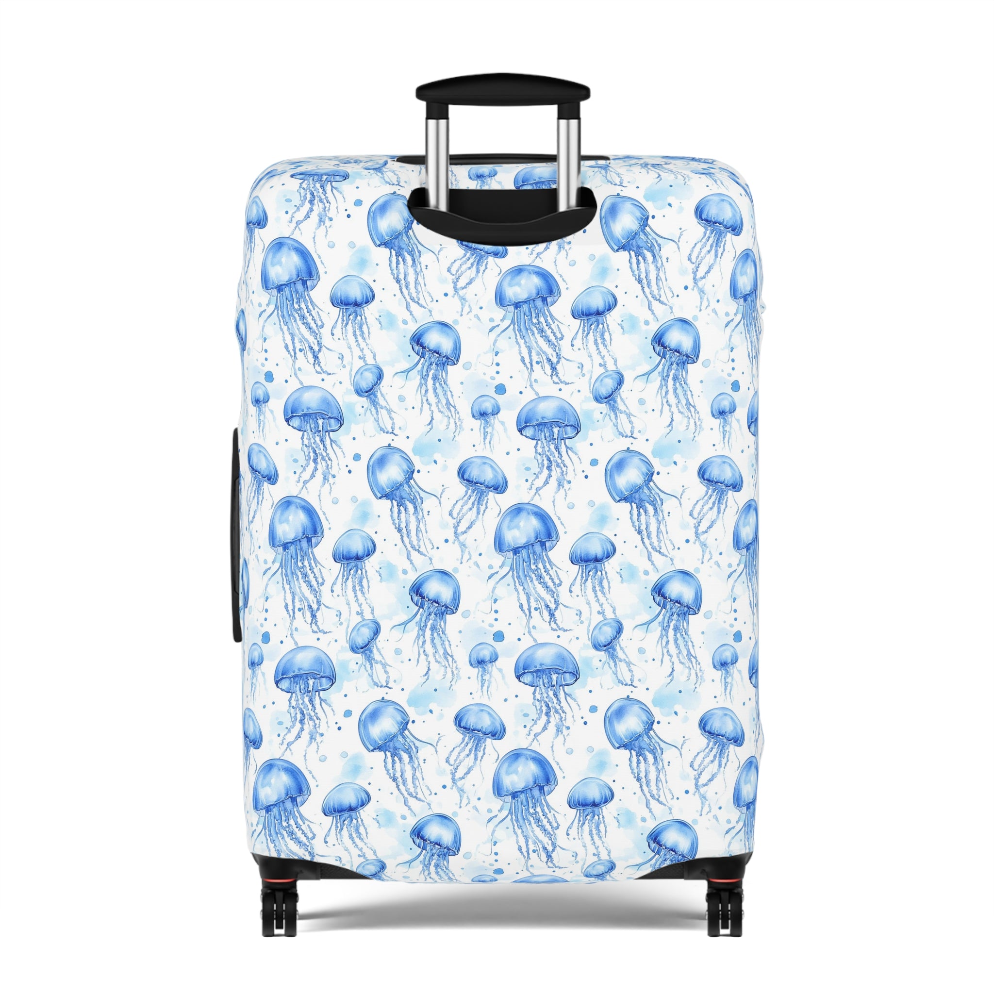 Blue Jellyfish - Vibrant Jellyfish Luggage Cover with Ocean Vibes, Travel Accessory for Beach Lovers, Vacation Essentials, Unique Gift Idea