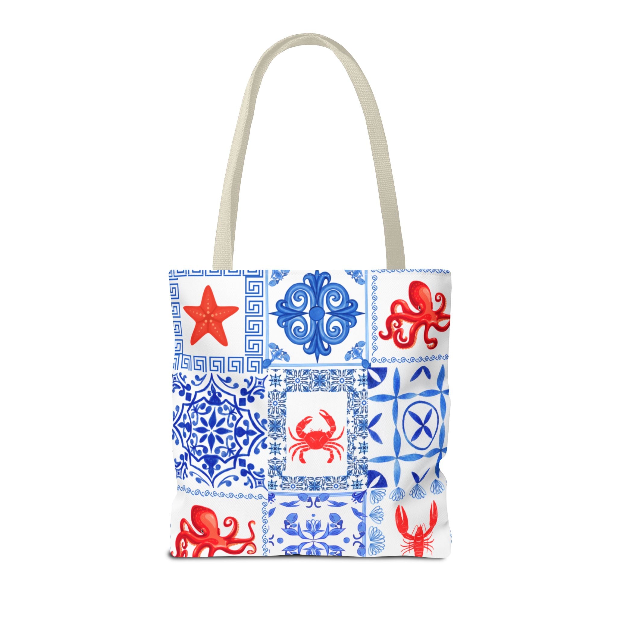 Greek Sea - Ocean-Inspired Tote Bag, Nautical Style, Beach Bags, Gift for Her, Summer Accessory, Trendy Shopping Tote, AOP Design