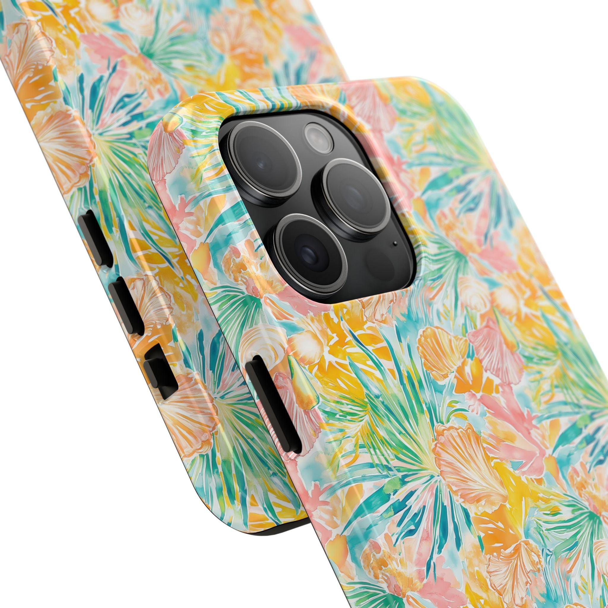 Neon Tropics- Tough Phone Cases, Floral Phone Covers, Summer Accessories, Stylish Phone Protection, Gifts for Her
