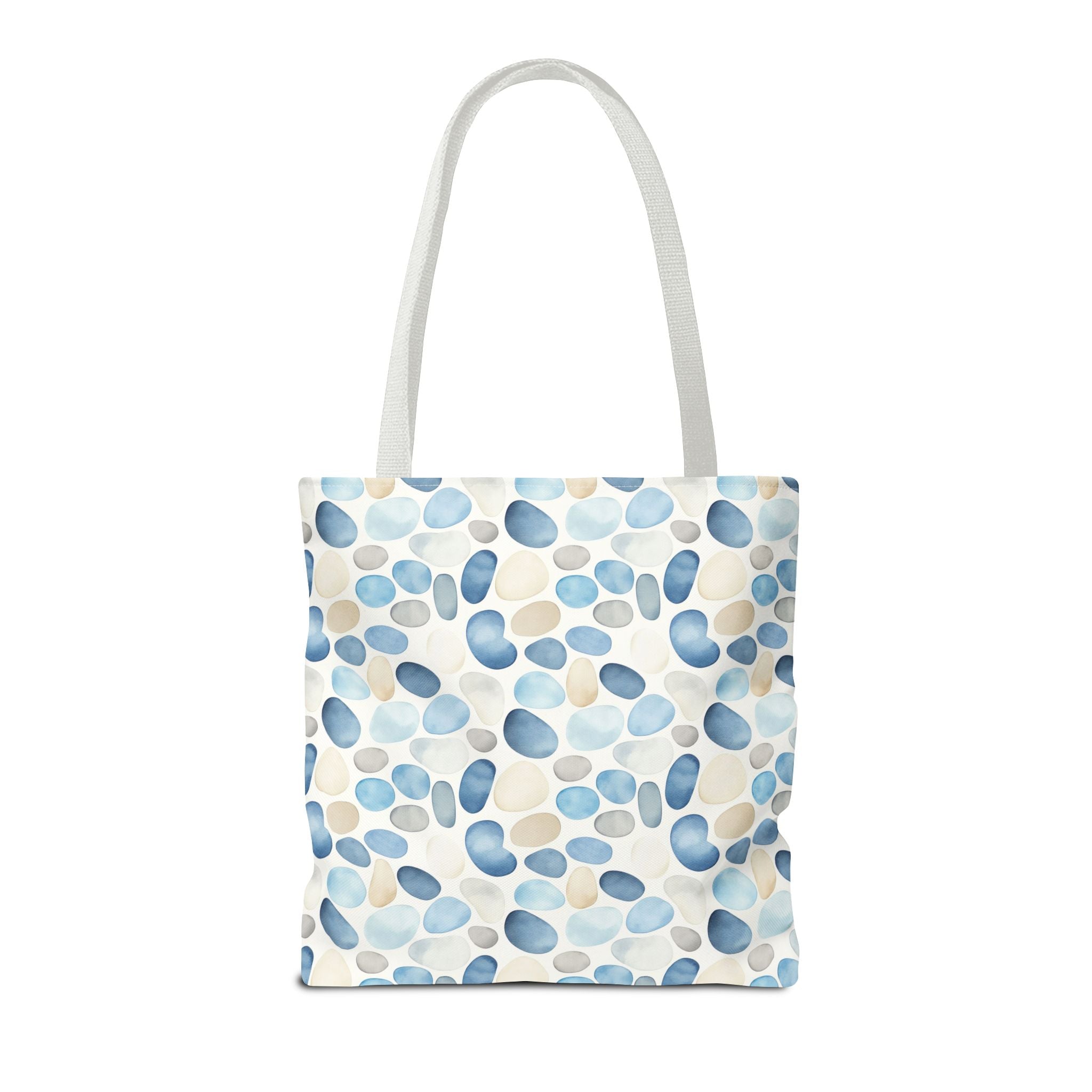 Cobble stone- Tote Bag with Blue Pebble Design | Beach Bag, Grocery Tote, Shopping Bag, Gift Bag, Eco-Friendly Tote