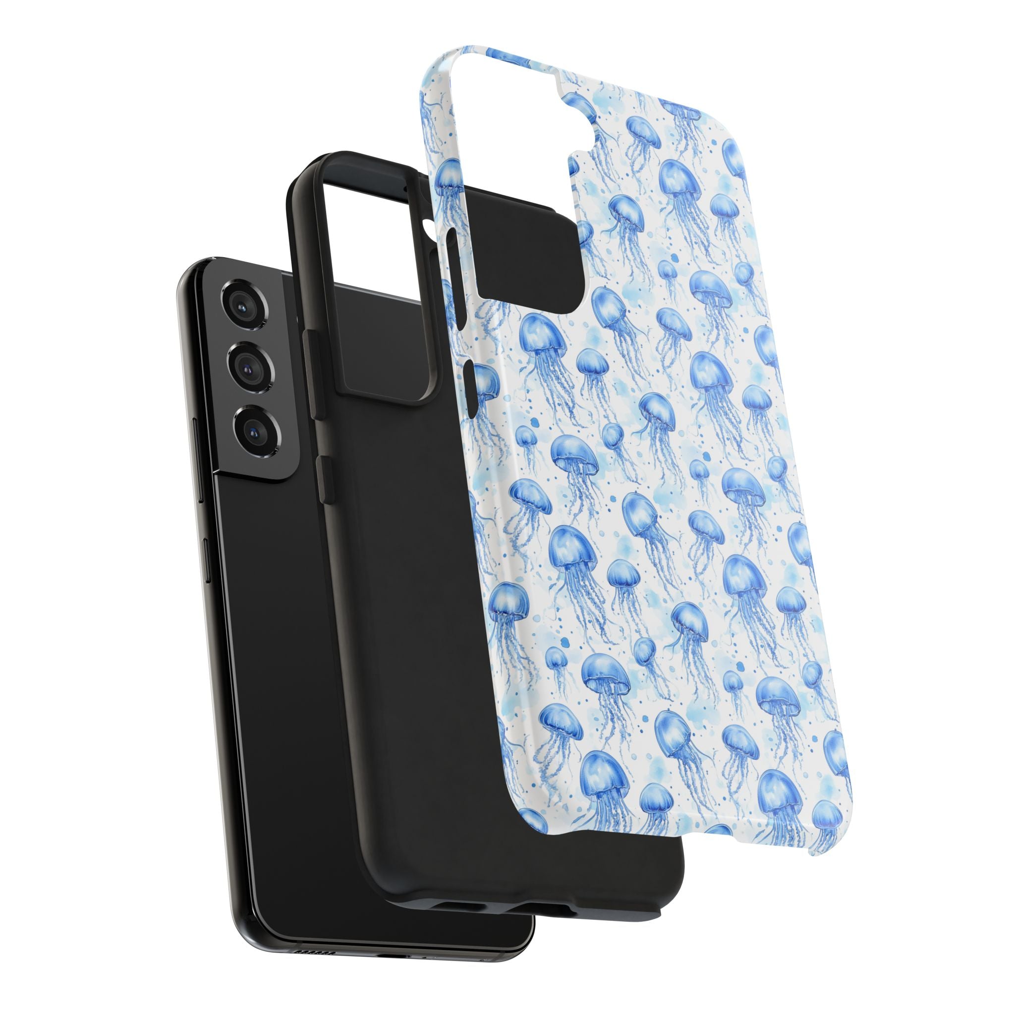 Blue Jellyfish Tough Phone Case | Unique Ocean Vibe | Gift for Marine Lovers, Durable Protection, Trendy Accessories, Beach Theme