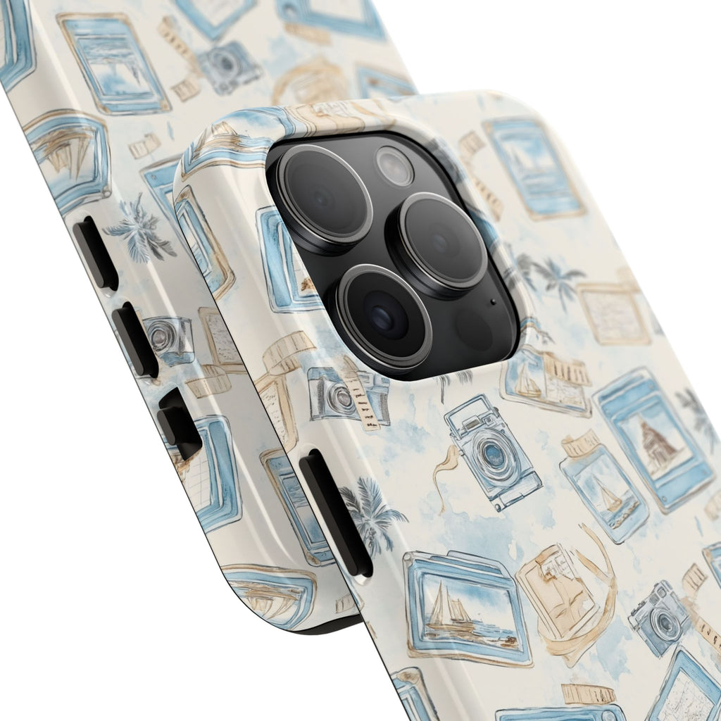 Vintage Vacay- Tough Phone Case - Tropical Vintage Camera Design