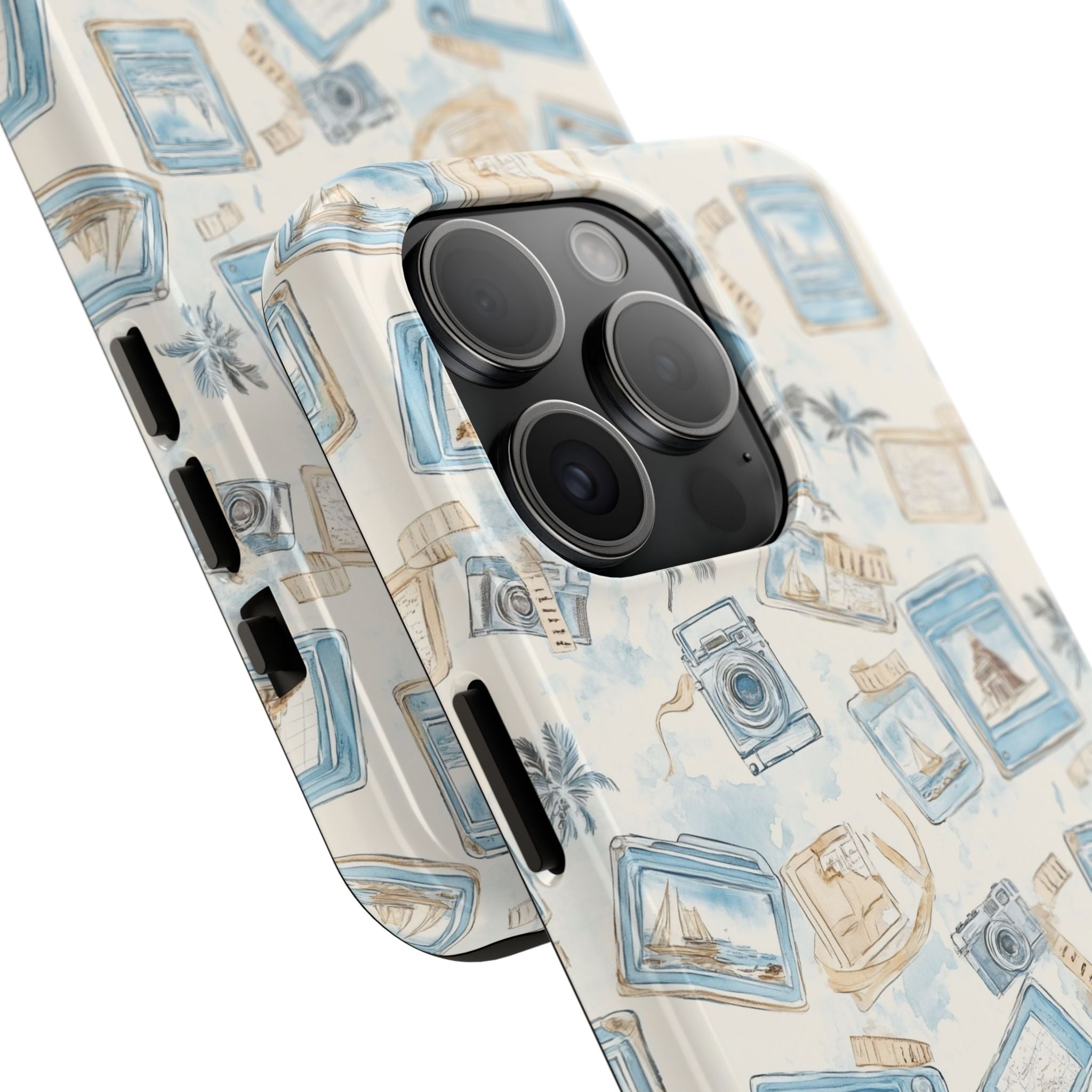Vintage Vacay- Tough Phone Case - Tropical Vintage Camera Design