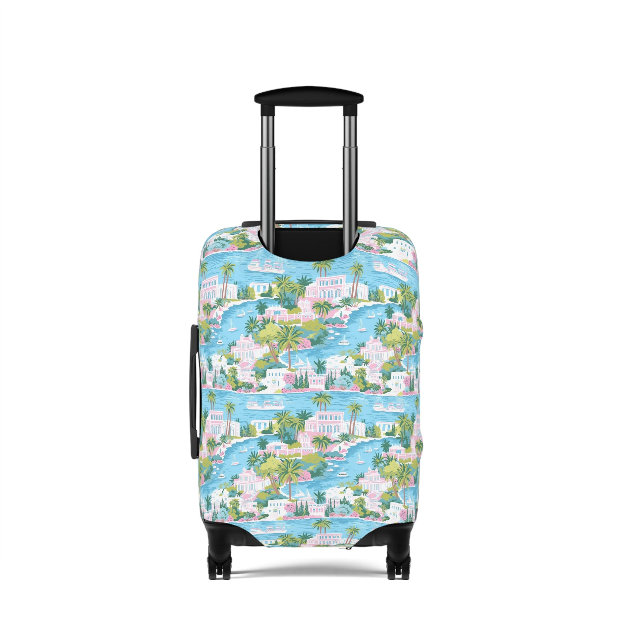 Greek Island - Tropical Luggage Cover - Travel Style, Vacation Accessory, Unique Gift, Summer Travel, Beach Getaway