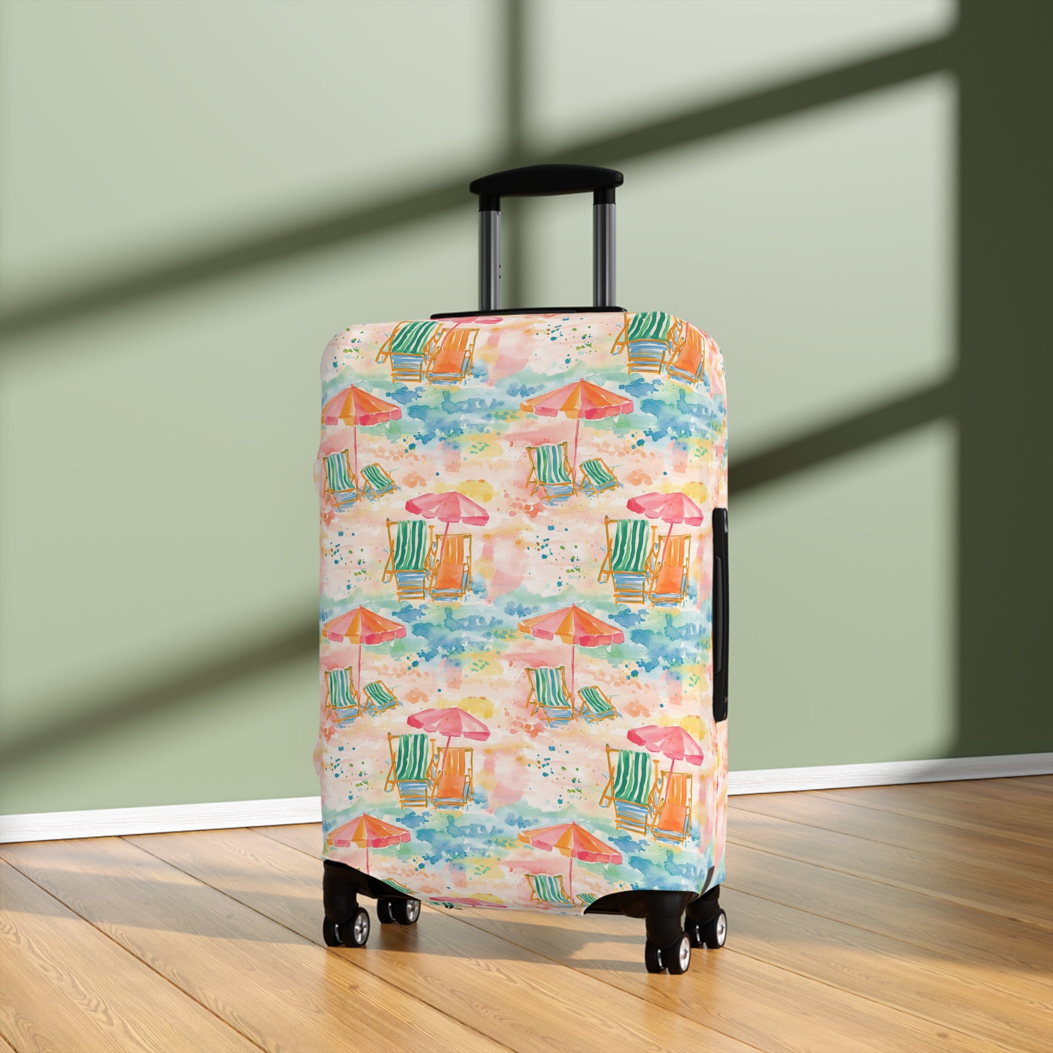 Beach Vibes- Colorful Beach Luggage Cover, Travel Accessory, Stylish Suitcase Protector, Vacation Gear, Summer Travel Essentials, Gift for Travelers