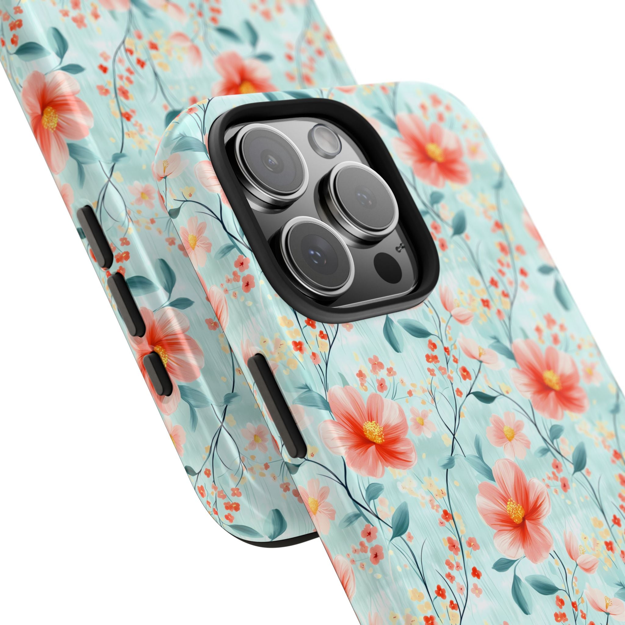 Teal Daisy- Floral Tough Phone Cases, Durable Phone Cover, Stylish Cell Phone Case, Protective Case for Women, Gift for Flower Lovers