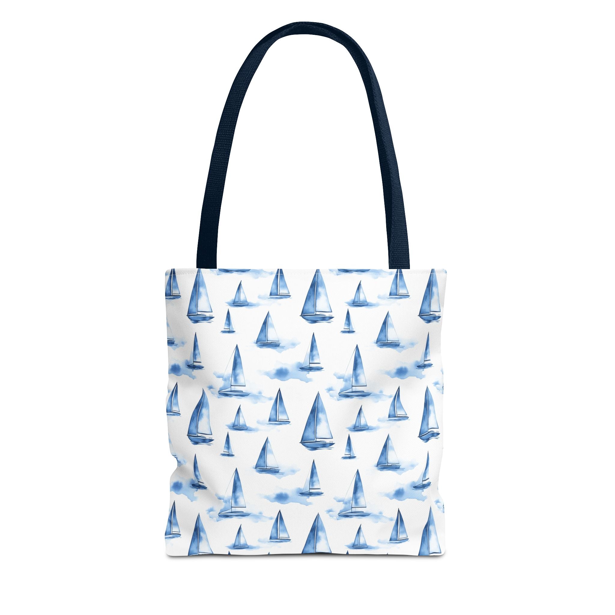 Blue Sail Boat - Nautical Tote Bag, Sailboat Shopping Bag, Beach Tote, Gift for Sailors, Vacation Accessory, Summer Bag