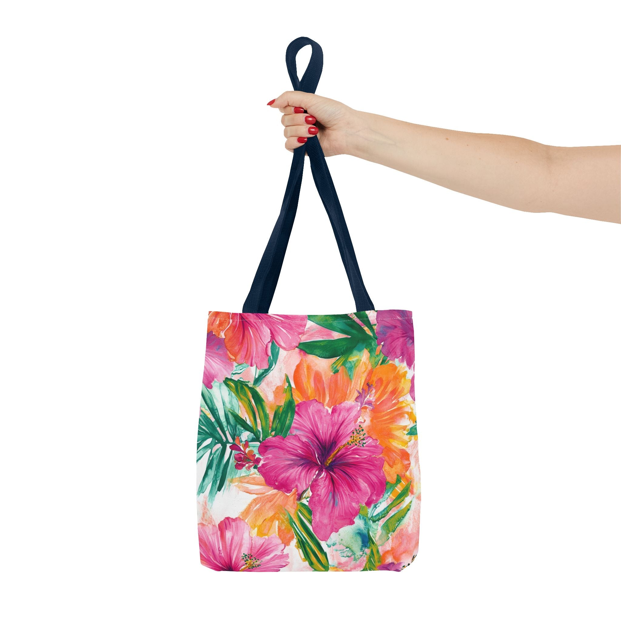 Pink Torpical Floral Tote Bag | Perfect for Beach Days, Shopping, or Gifts | Eco-Friendly, Lightweight, Summer Vibes, Travel Essential