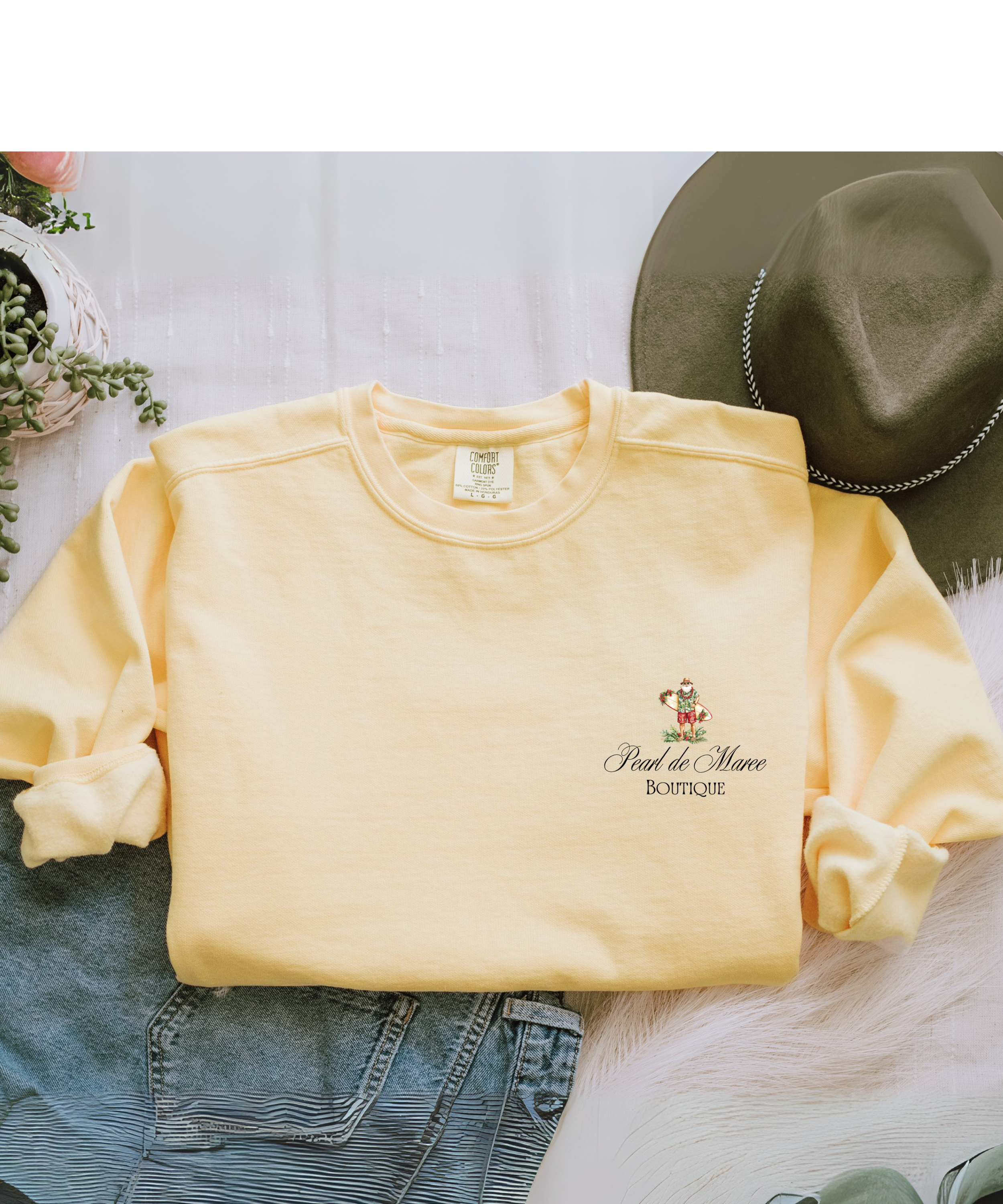 Have yourself a beachy little Christmas, Christmas Crewneck, Tropical Christmas Sweater, Beach Christmas Sweater, Gift for her Winter top.