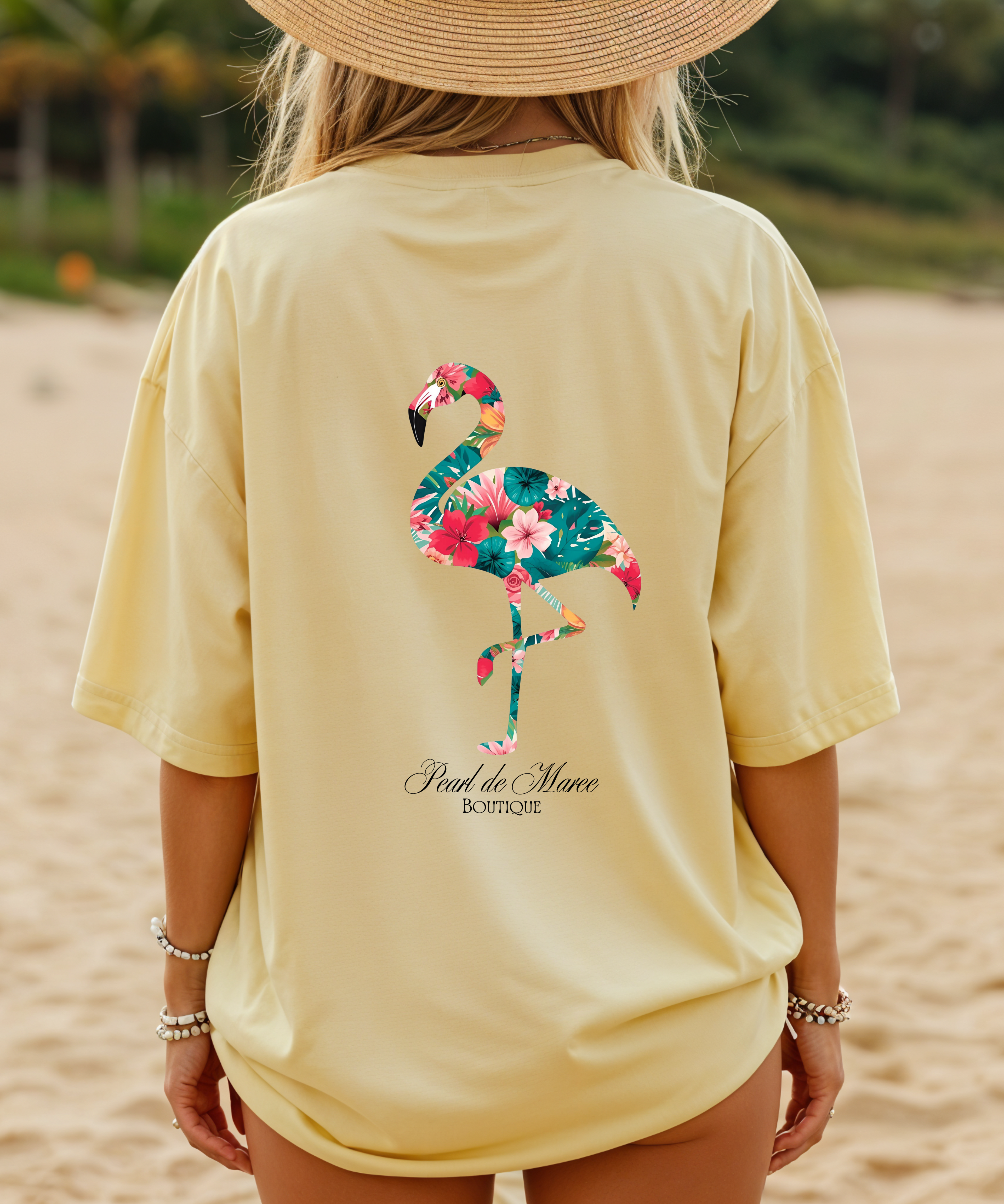 Tropical Flamingo T-Shirt, Summer Shirt, Gift For Women, Beach Shirt, Summer Women Shirt