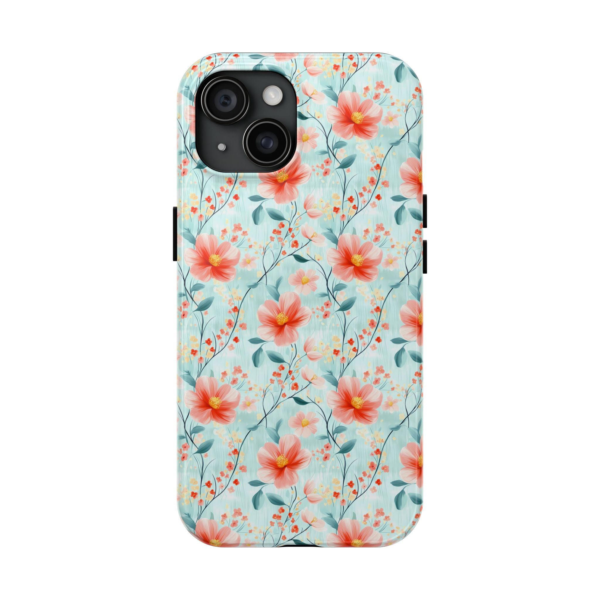 Teal Daisy- Floral Tough Phone Cases, Durable Phone Cover, Stylish Cell Phone Case, Protective Case for Women, Gift for Flower Lovers