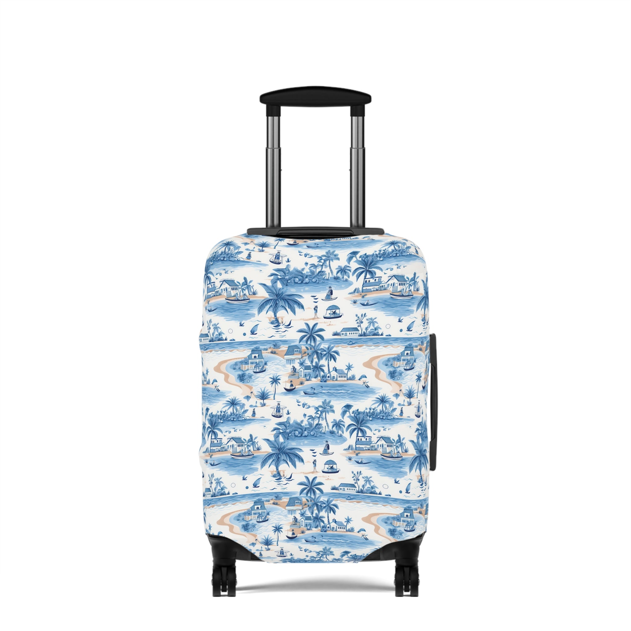 Tropical Blue- Chic Travel Luggage Cover | Stylish Case for Suitcase, Travel Accessory, Gift for Travelers, Personalized Luggage Protection