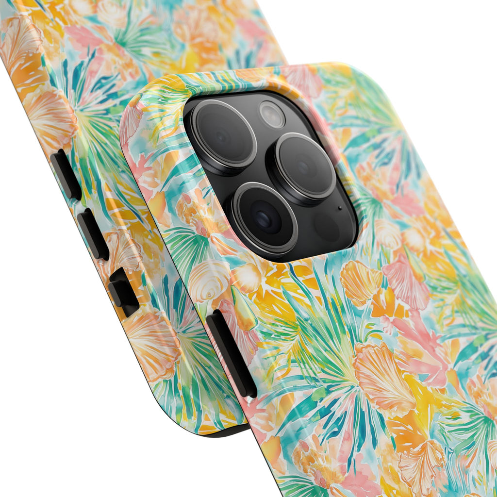 Neon Tropics- Tough Phone Cases, Floral Phone Covers, Summer Accessories, Stylish Phone Protection, Gifts for Her