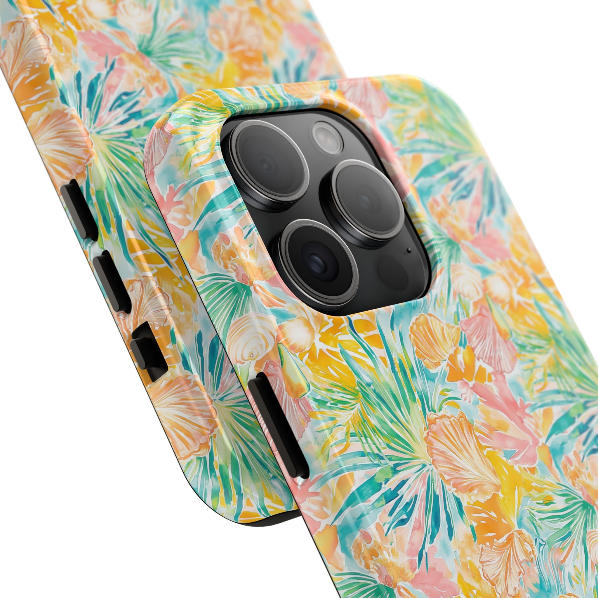 Neon Tropics- Tough Phone Cases, Floral Phone Covers, Summer Accessories, Stylish Phone Protection, Gifts for Her