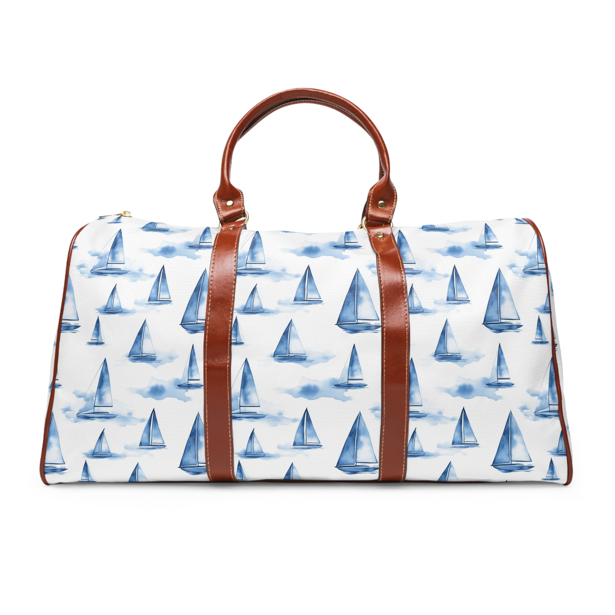 Blue Sailboat - Waterproof Travel Bag: Stylish Beach Tote, Weekend Getaway Organizer, Boating Essential, Perfect Travel Companion, Holiday Gift Idea