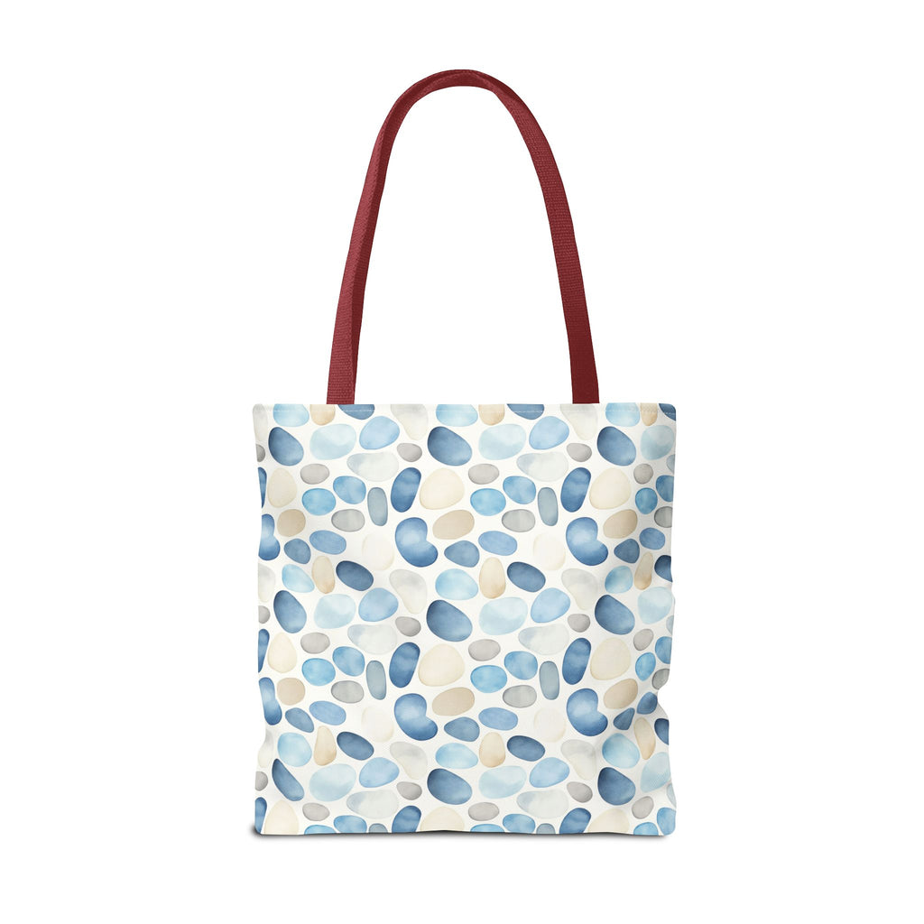 Cobble stone- Tote Bag with Blue Pebble Design | Beach Bag, Grocery Tote, Shopping Bag, Gift Bag, Eco-Friendly Tote