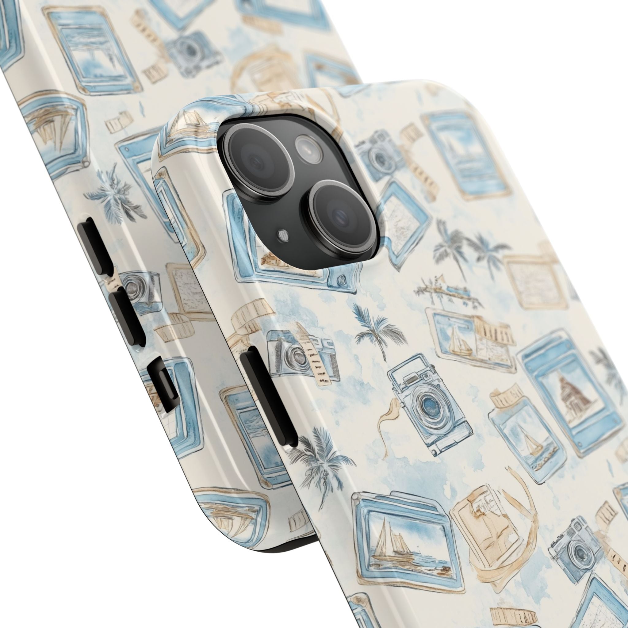 Vintage Vacay- Tough Phone Case - Tropical Vintage Camera Design
