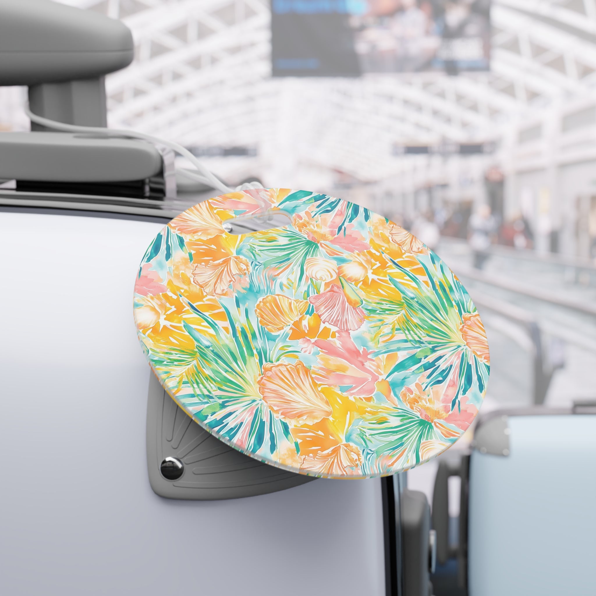 Neon Tropics Luggage Tag, Travel Accessories, Luggage, Vacation must have, Beach Vacation Supplies