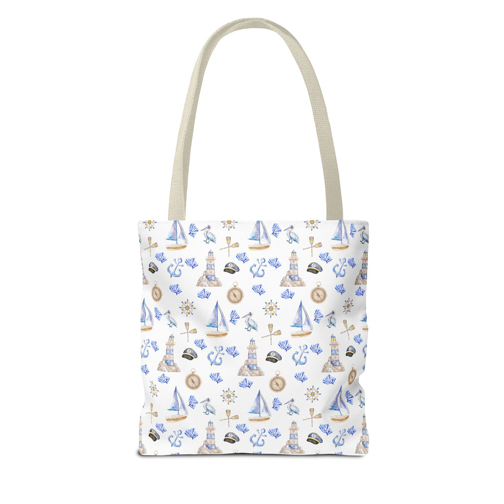 Sail Away - Nautical Themed Tote Bag, Beach Bag, Sailor Tote, Summer Essentials, Gift for Sea Lovers, Travel Bag