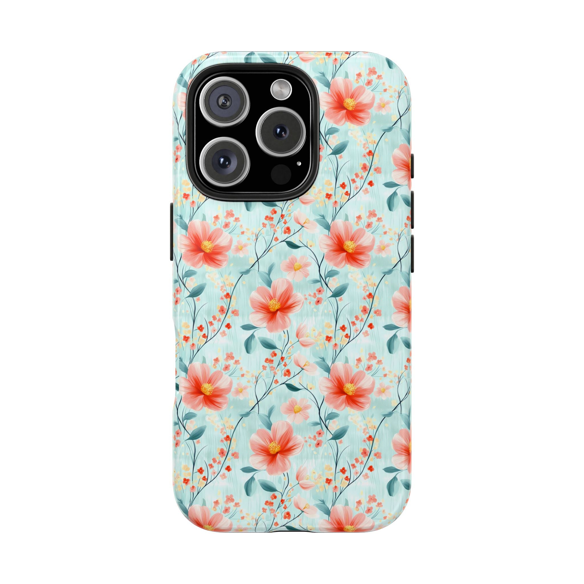 Teal Daisy- Floral Tough Phone Cases, Durable Phone Cover, Stylish Cell Phone Case, Protective Case for Women, Gift for Flower Lovers