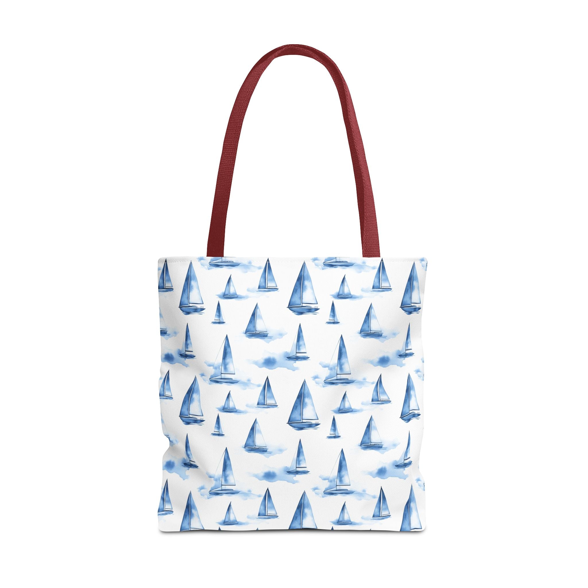 Blue Sail Boat - Nautical Tote Bag, Sailboat Shopping Bag, Beach Tote, Gift for Sailors, Vacation Accessory, Summer Bag