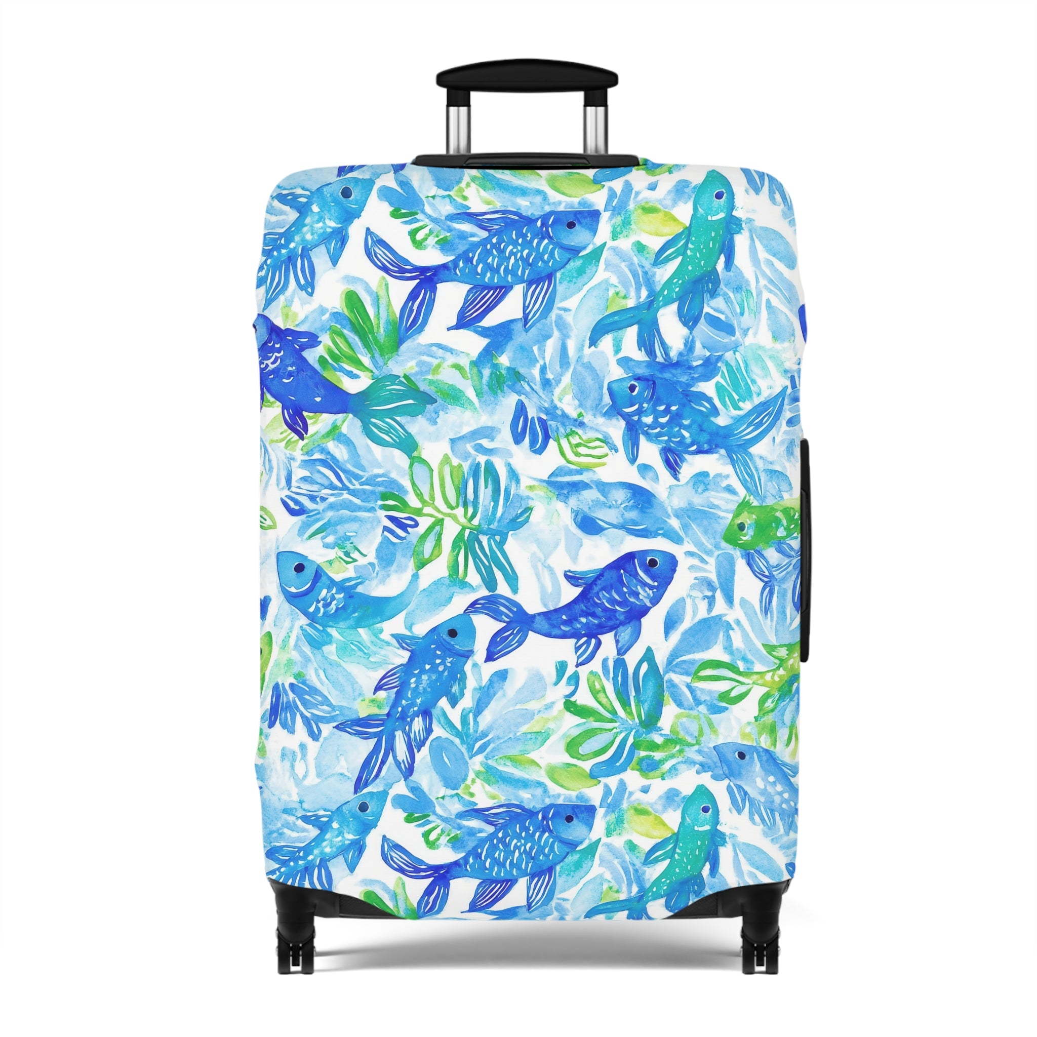 Vibrant Fish - Luggage Cover, Travel Accessory for Adventure Lovers, Suitable for Vacations, Holidays, Summer Trips, Unique Gift Idea