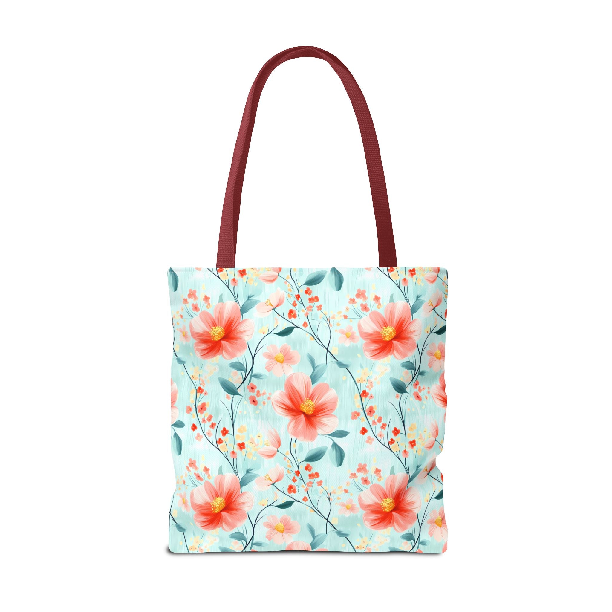 Teal Daisy - Floral Tote Bag, Boho Chic Carryall, Beach Bag, Gifts for Her, Spring Fashion Accessory, Eco-Friendly Shopping Bag