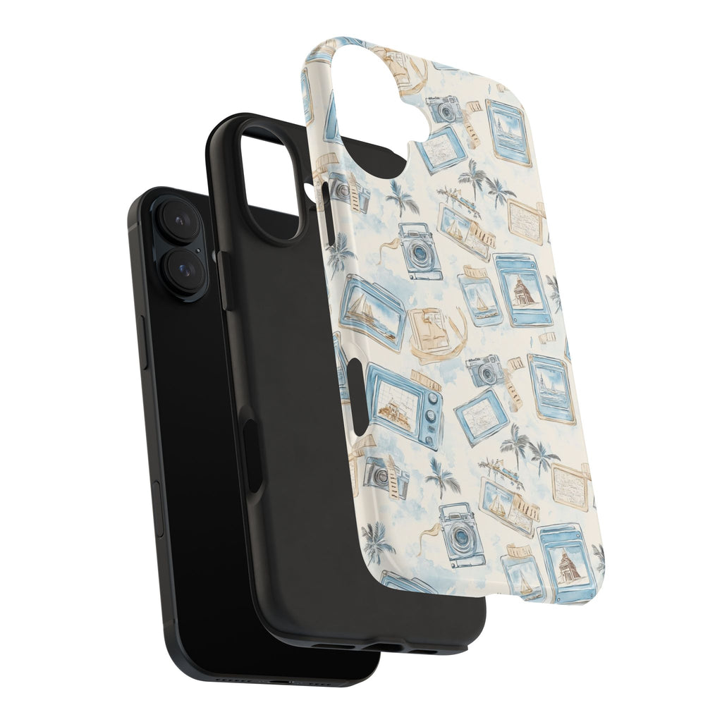 Vintage Vacay- Tough Phone Case - Tropical Vintage Camera Design