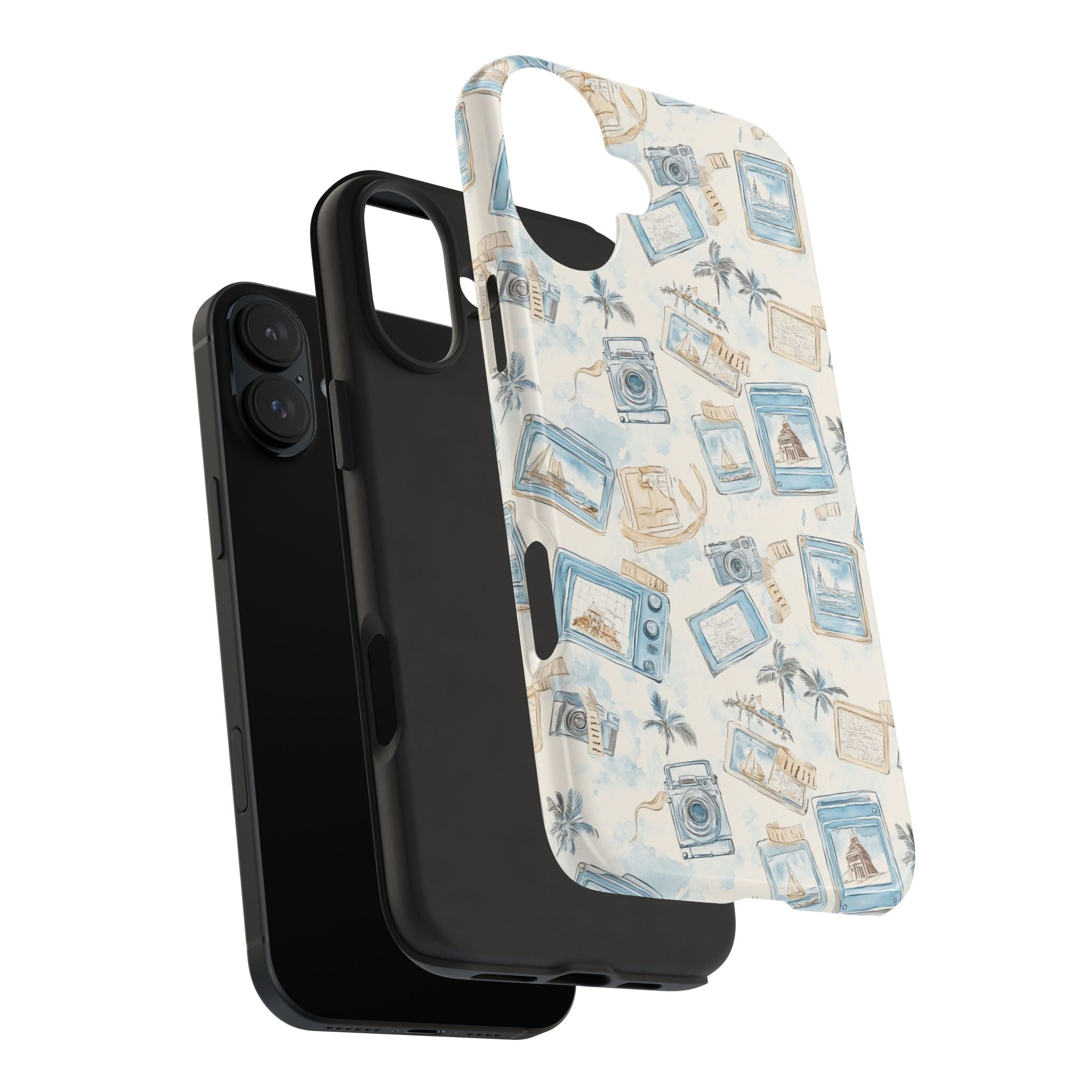 Vintage Vacay- Tough Phone Case - Tropical Vintage Camera Design