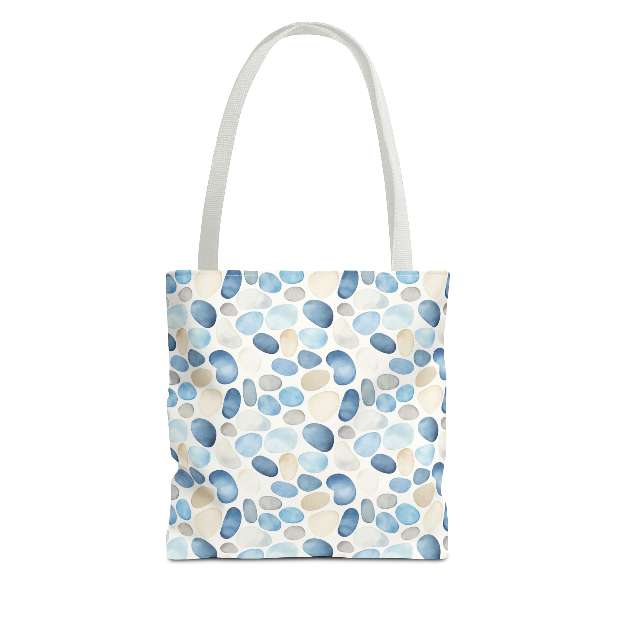 Cobble stone- Tote Bag with Blue Pebble Design | Beach Bag, Grocery Tote, Shopping Bag, Gift Bag, Eco-Friendly Tote