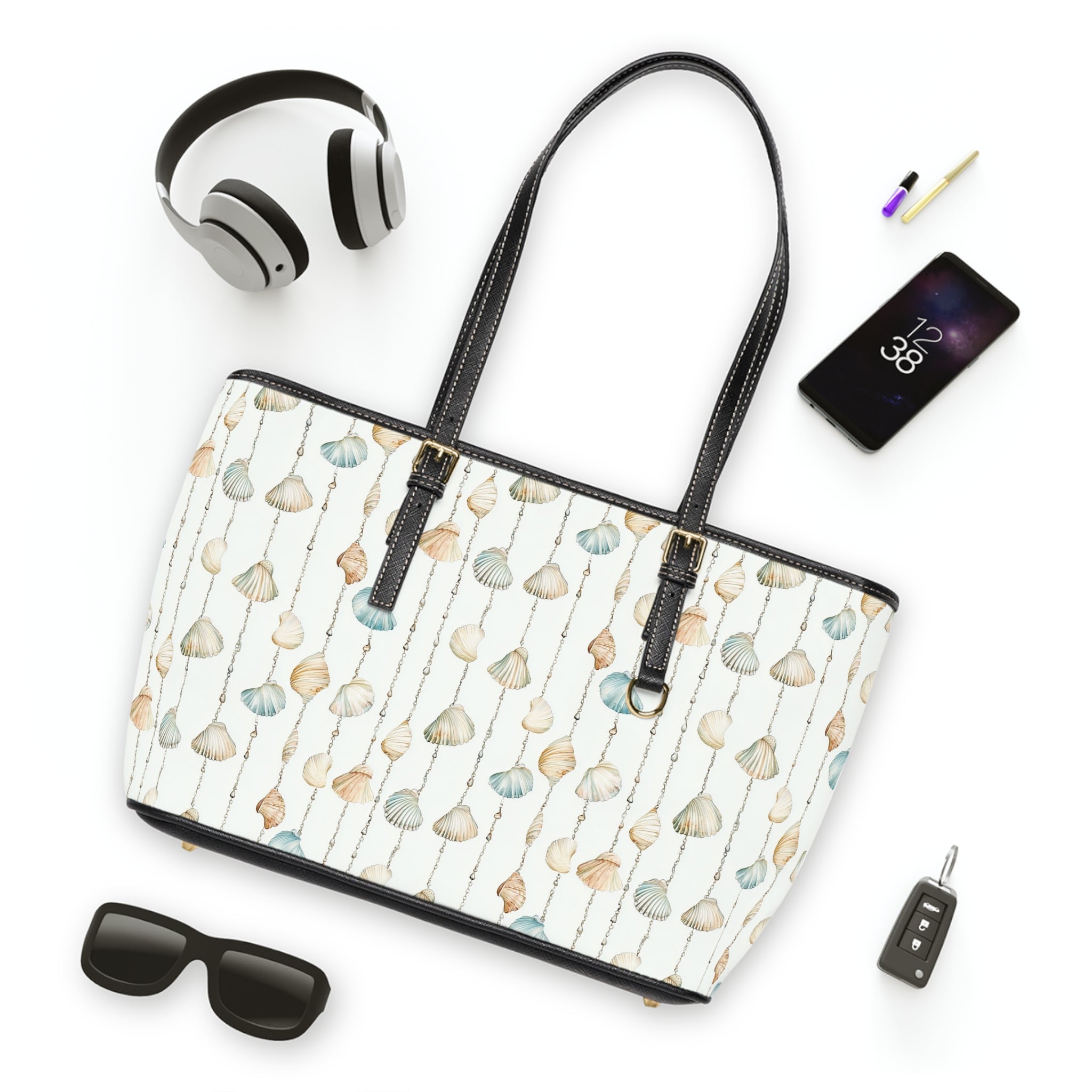 Seashell Lover - PU Leather Shoulder Bag, Stylish Handbag for Everyday Use, Fashion Tote for Women, Perfect Gift for Her, Trendy Accessory
