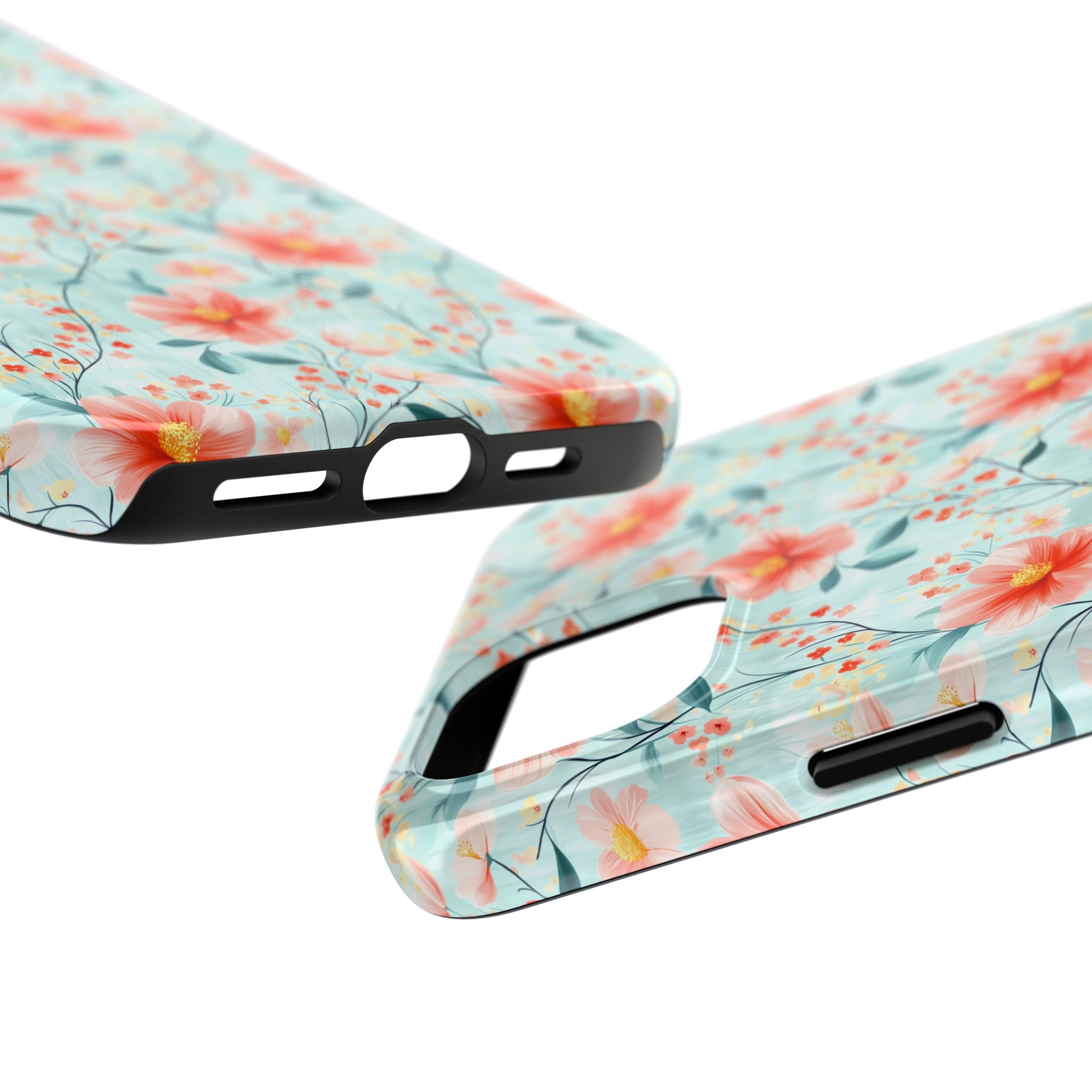 Teal Daisy- Floral Tough Phone Cases, Durable Phone Cover, Stylish Cell Phone Case, Protective Case for Women, Gift for Flower Lovers