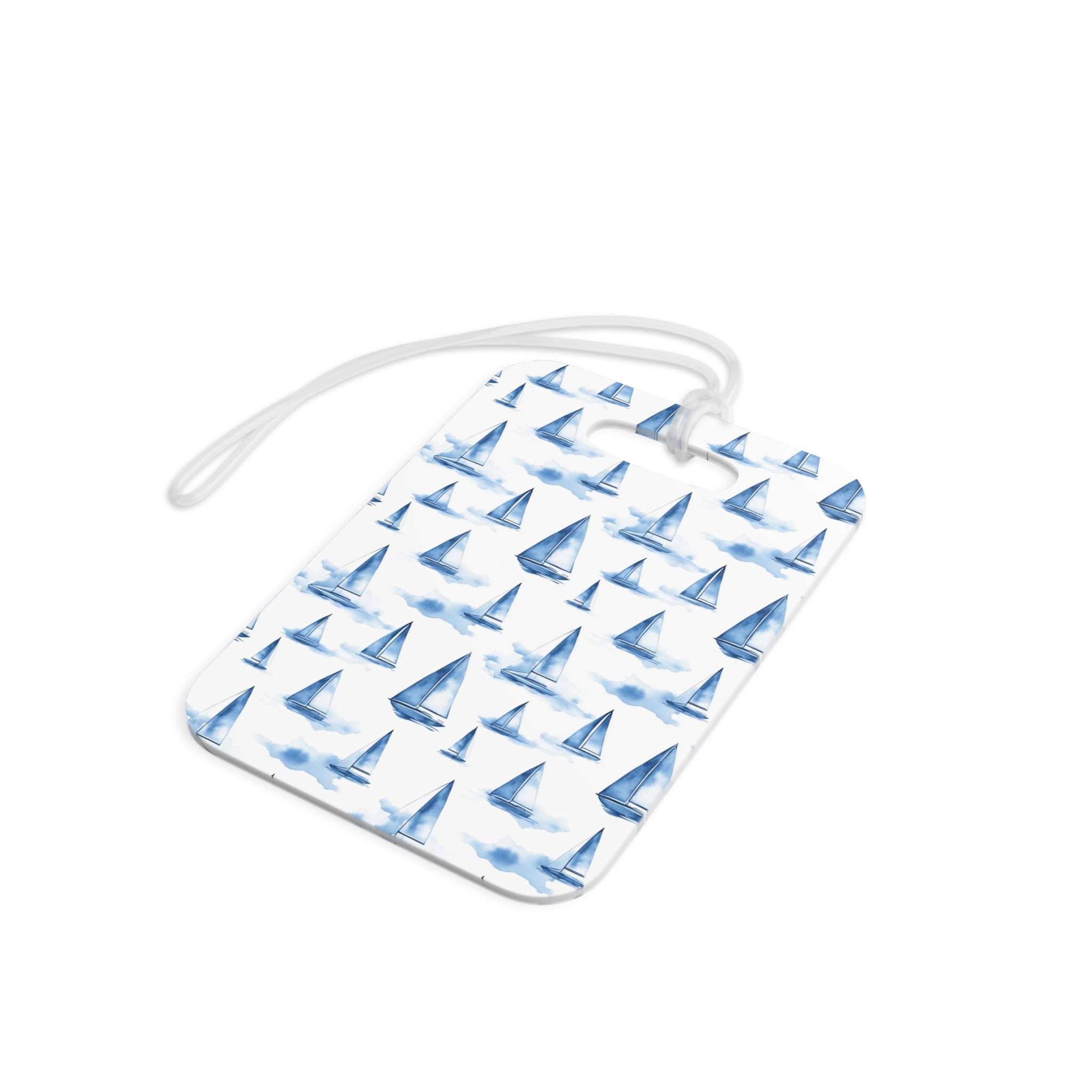 Blue Sailboat Luggage Tag, Travel Accessories, Luggage, Vacation must have, Beach Vacation Supplies