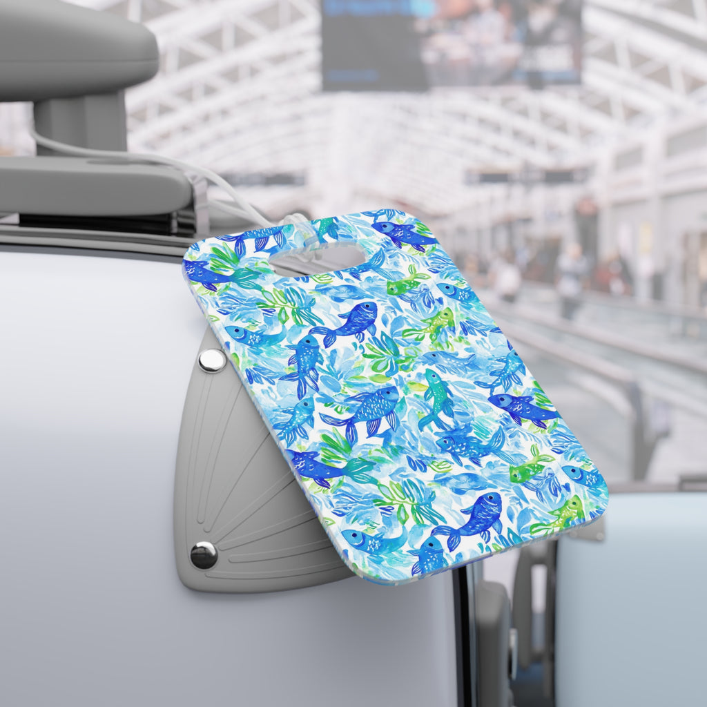 Vibrant Fish Luggage Tag, Travel Accessories, Luggage, Vacation must have, Beach Vacation Supplies