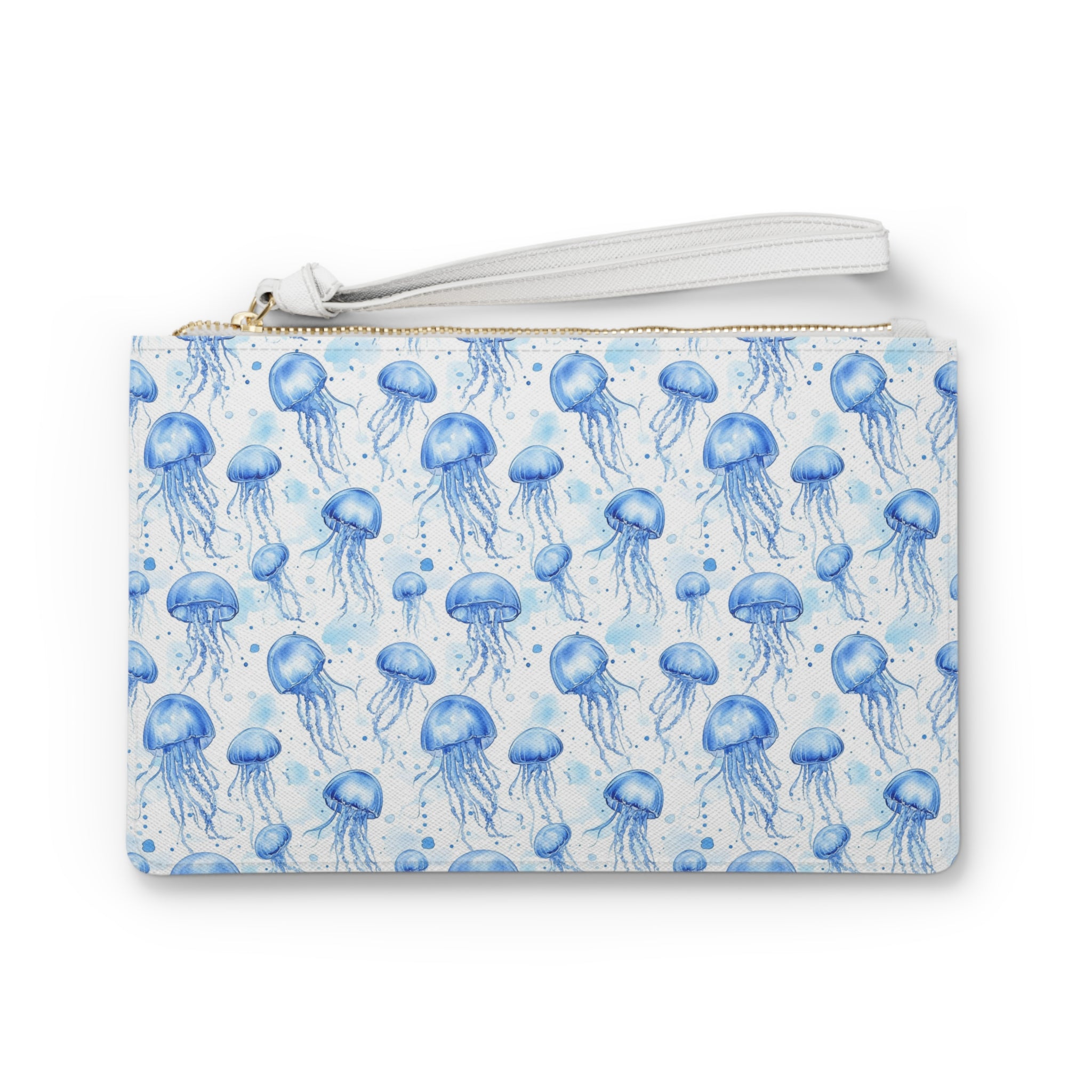 Blue Jellyfish Clutch Bag - Ocean-Themed Accessory for Beach Lovers, Great for Vacations, Parties, and Everyday Use, Perfect Gift