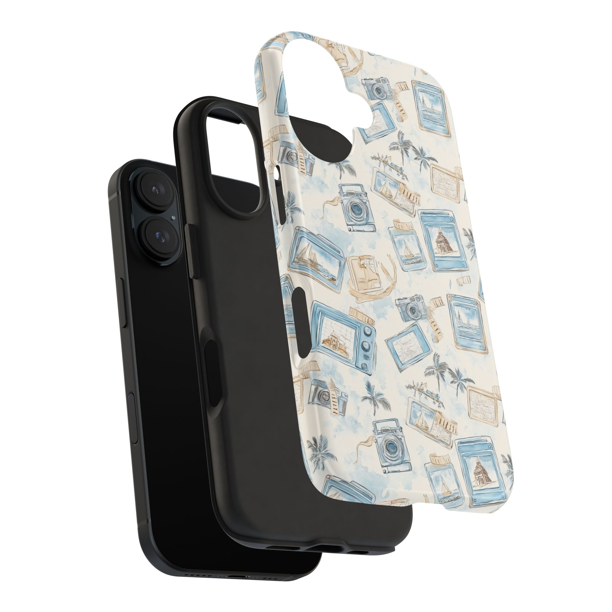 Vintage Vacay- Tough Phone Case - Tropical Vintage Camera Design
