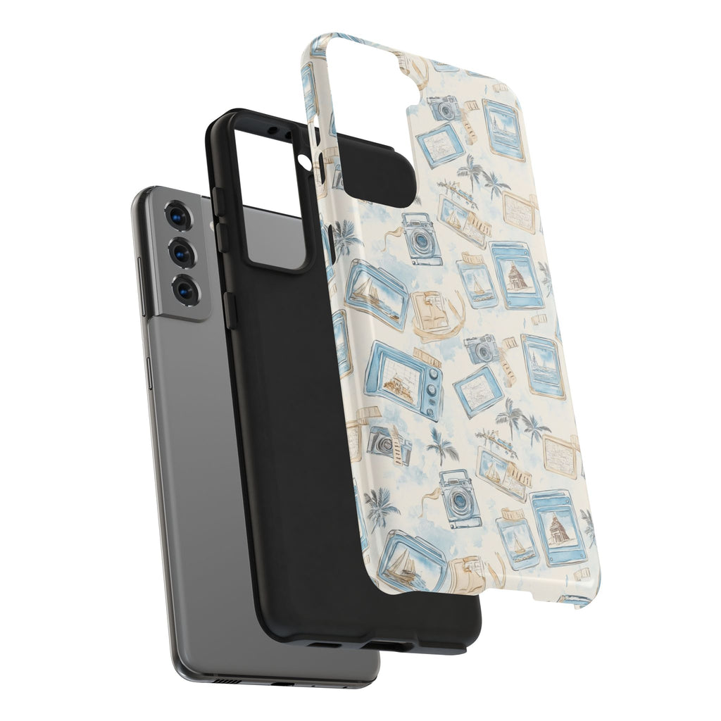 Vintage Vacay- Tough Phone Case - Tropical Vintage Camera Design