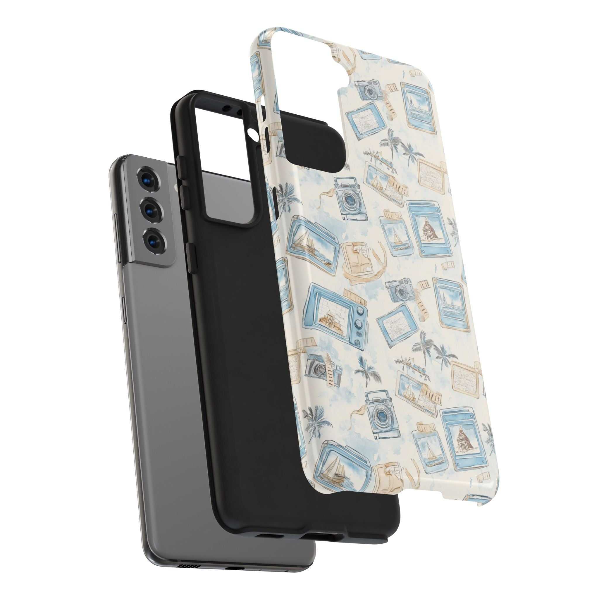 Vintage Vacay- Tough Phone Case - Tropical Vintage Camera Design