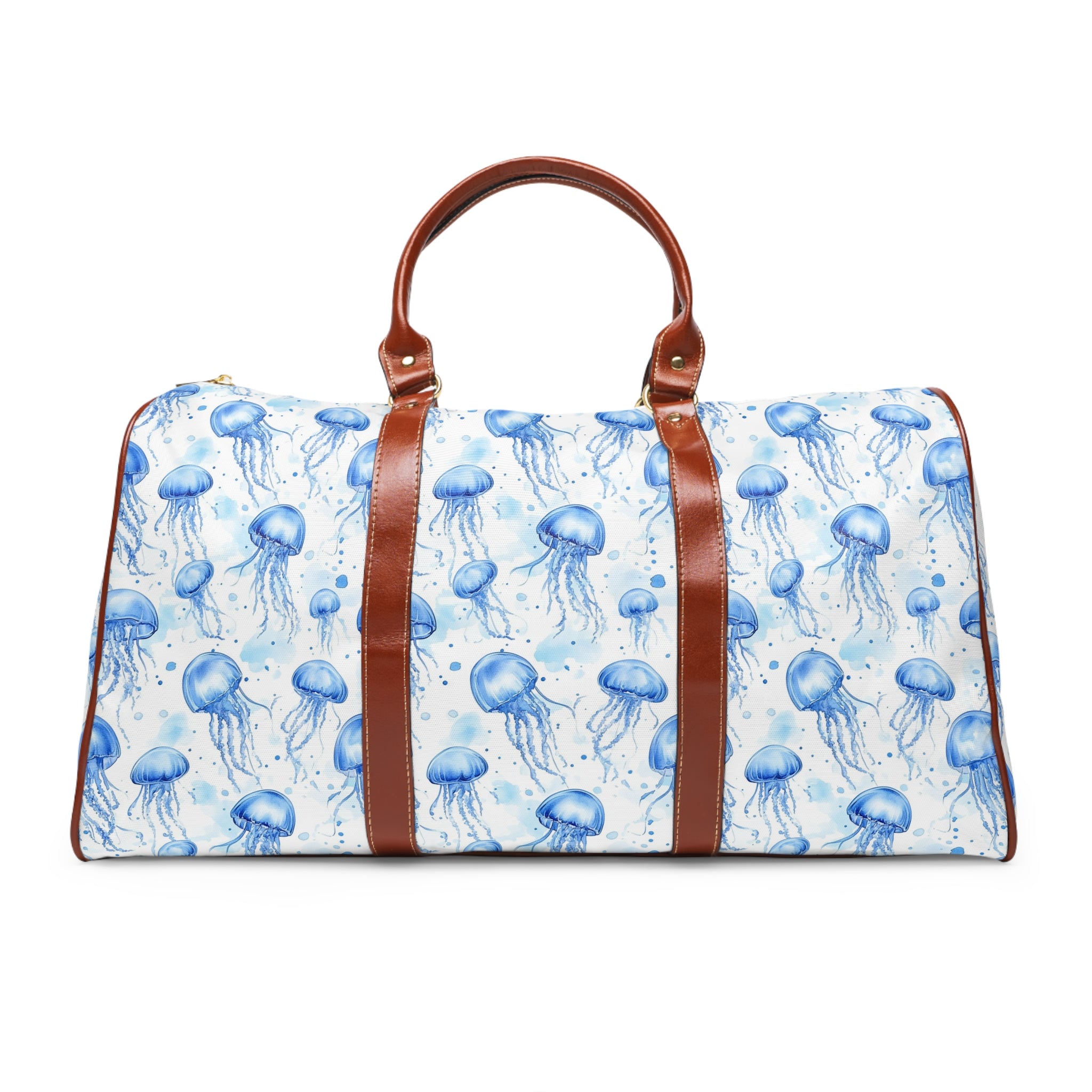 Blue Jellyfish - Waterproof Jellyfish Travel Bag | Beach Tote, Gym Holdall, Vacation Duffel, Ocean-themed Luggage, Perfect Gift