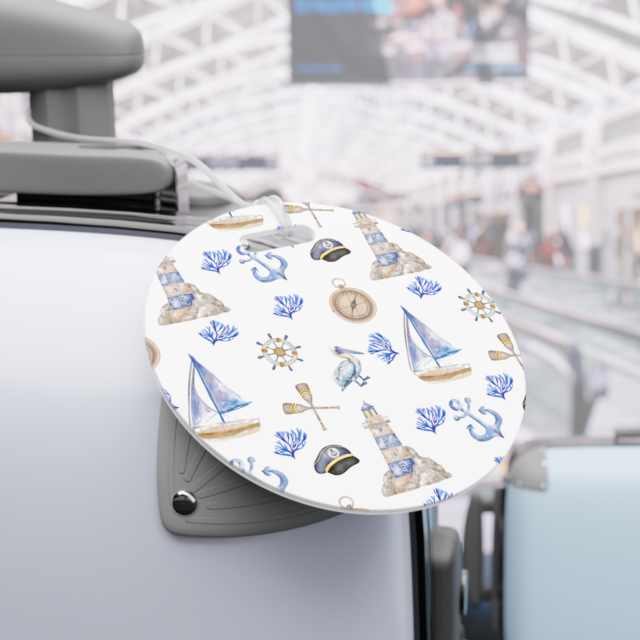 Sail Away- Nautical Luggage Tags, Travel Accessories, Personalized Baggage Tags, Ocean Theme Gift, Vacation Essentials, Cruise Gear