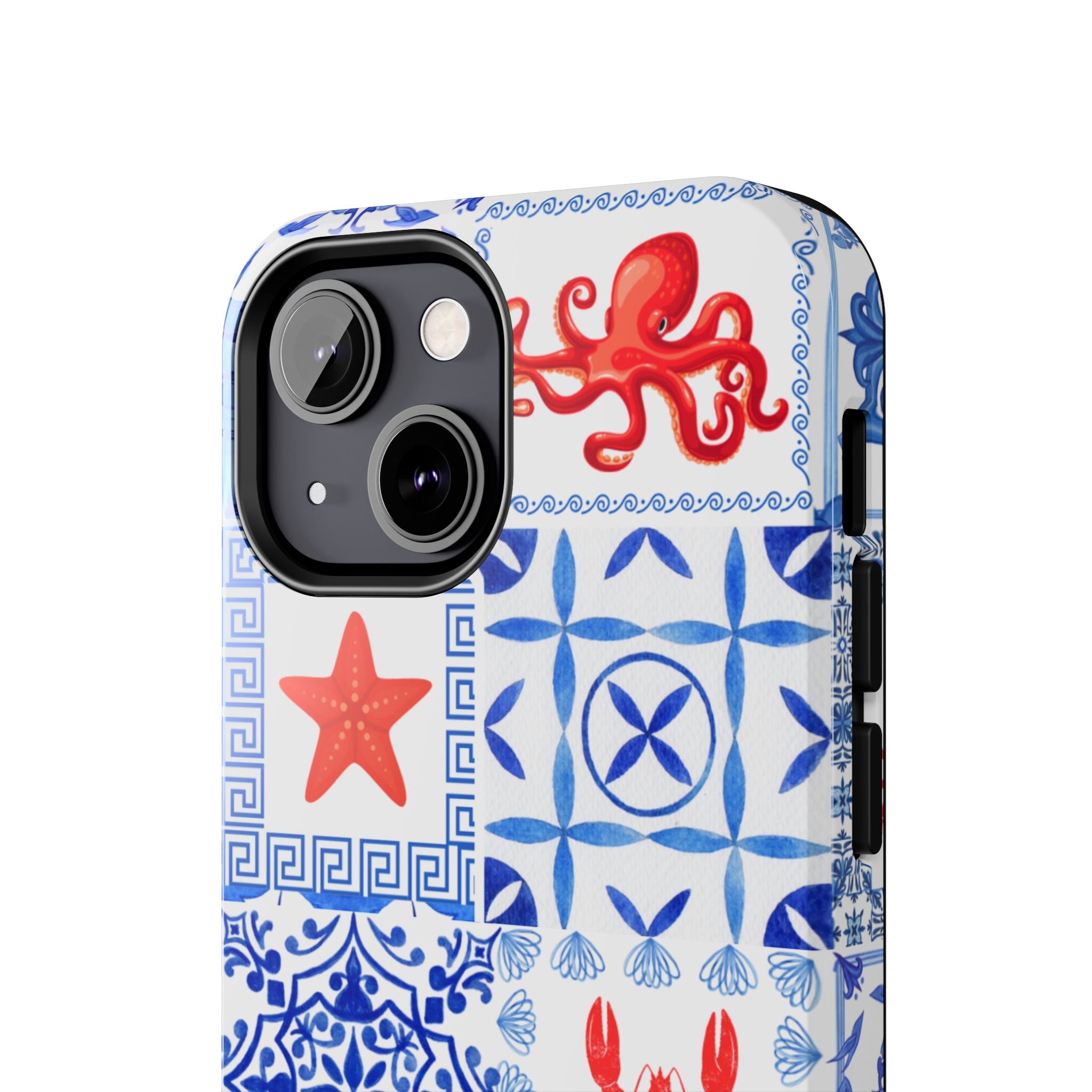 Greek Sea- Coastal Chic Phone Case - Nautical Sea Life Design, Marine Themed Tough Case, Ocean Lover Gift, Beach Decor, Summer Vibes