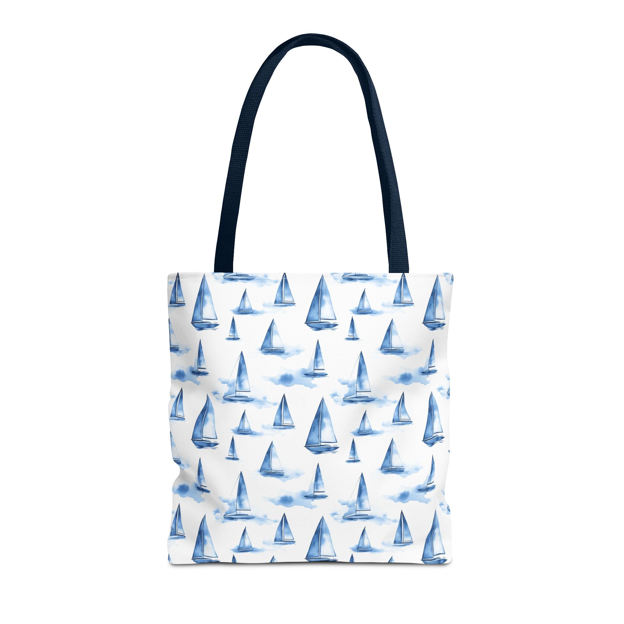 Blue Sail Boat - Nautical Tote Bag, Sailboat Shopping Bag, Beach Tote, Gift for Sailors, Vacation Accessory, Summer Bag