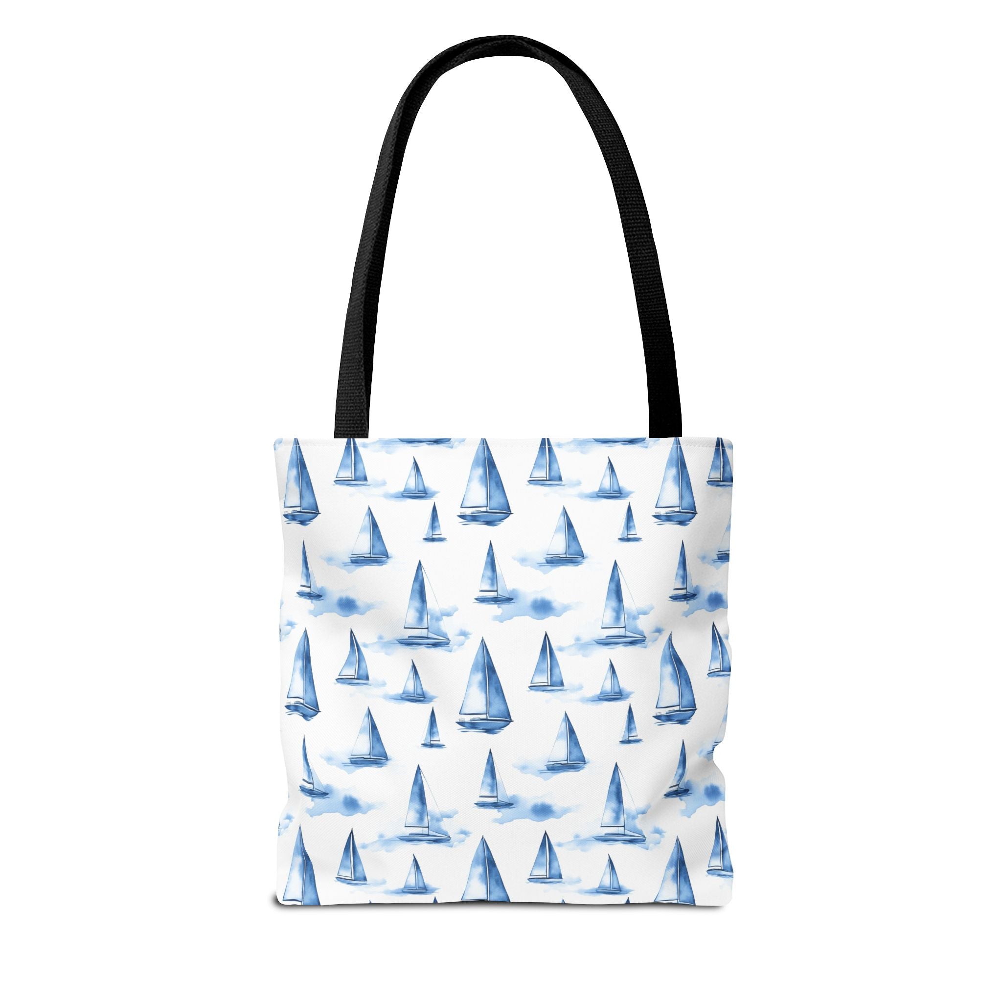 Blue Sail Boat - Nautical Tote Bag, Sailboat Shopping Bag, Beach Tote, Gift for Sailors, Vacation Accessory, Summer Bag