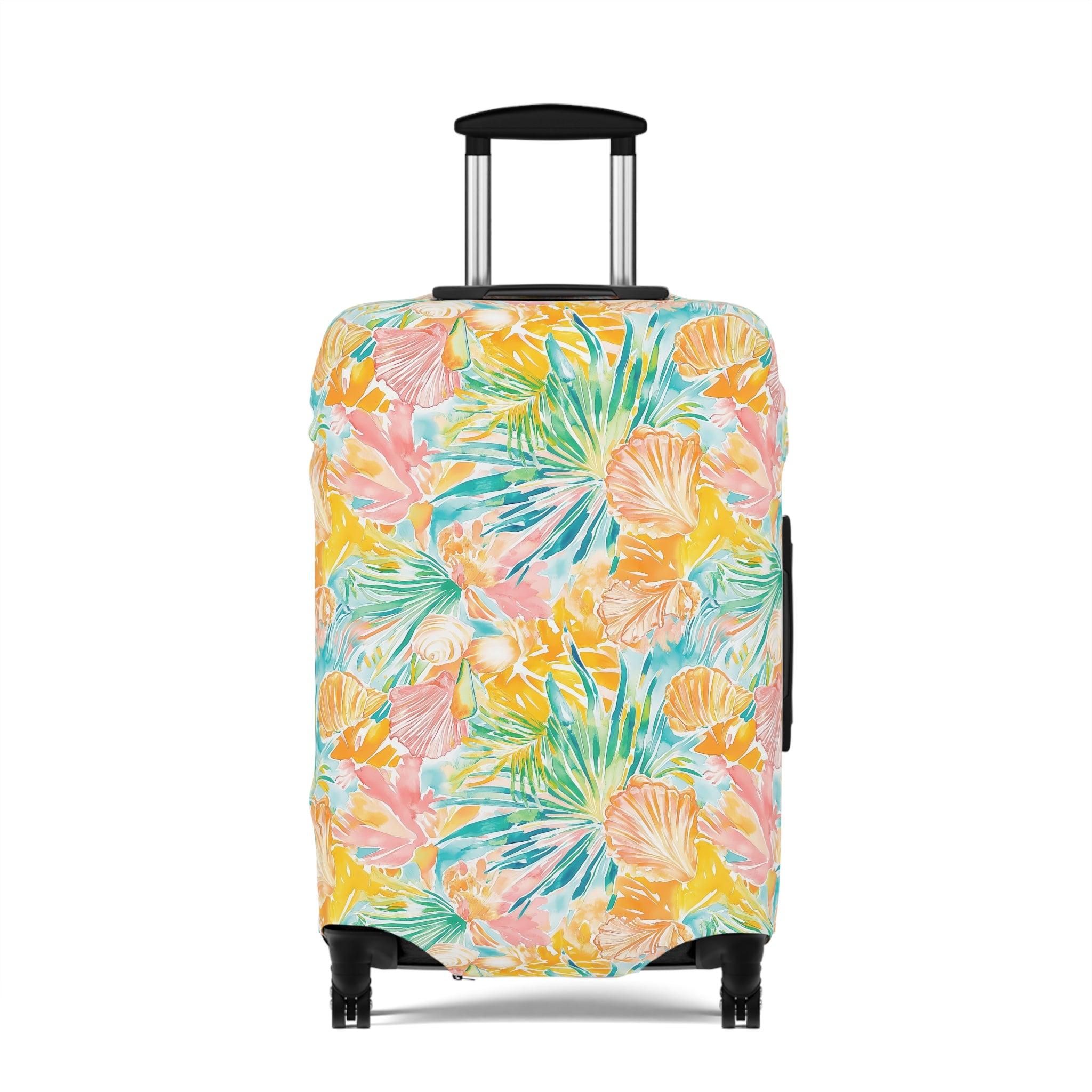 Neon Tropics - Luggage Cover, Vibrant Travel Accessory, Tropical Vacation Essential, Unique Suitcase Protector, Gifts for Travelers