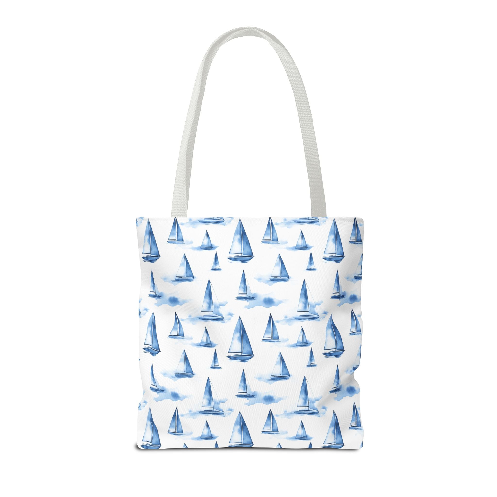 Blue Sail Boat - Nautical Tote Bag, Sailboat Shopping Bag, Beach Tote, Gift for Sailors, Vacation Accessory, Summer Bag