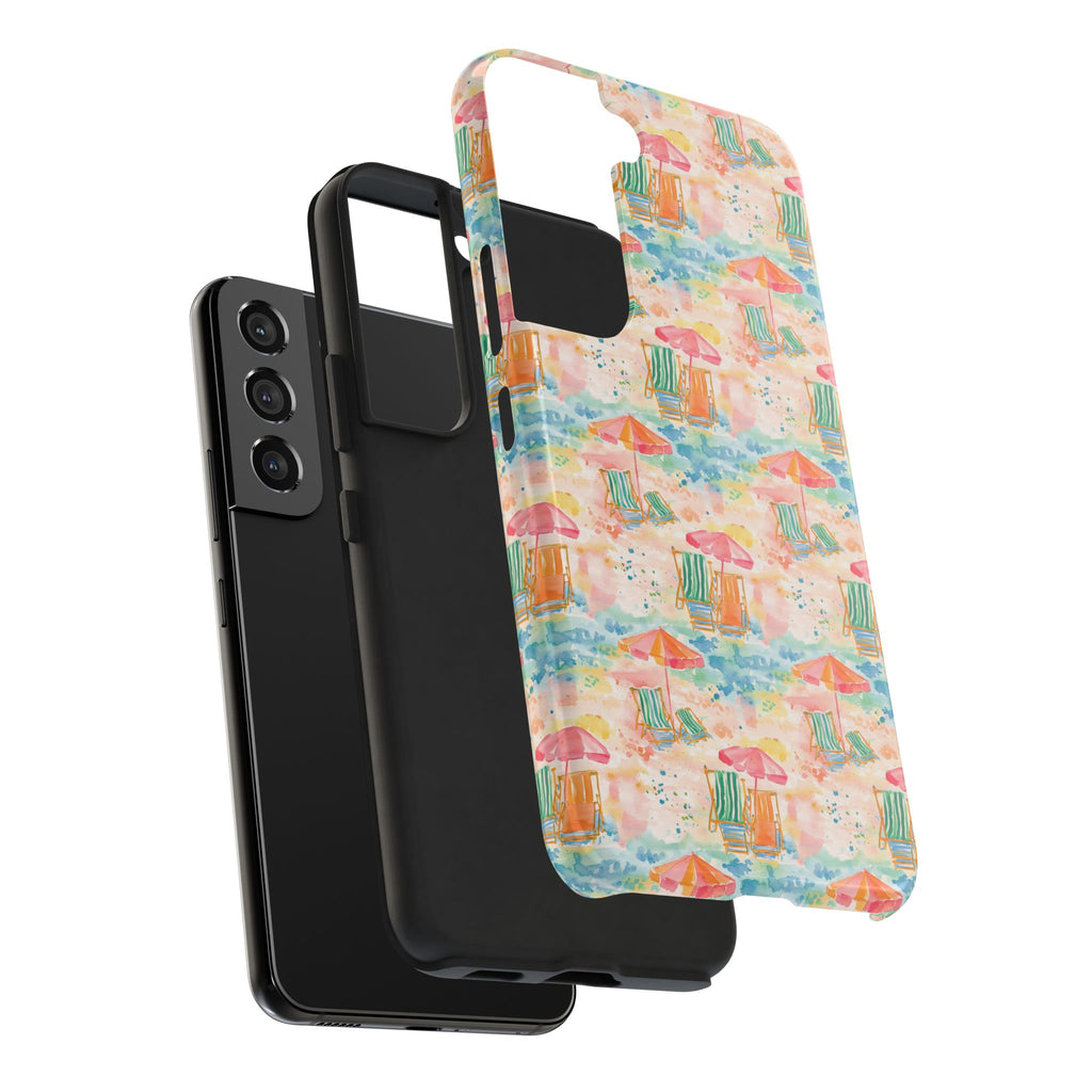 Beach Vibes - Colorful Beach Scene Tough Phone Cases | Summer Vibes, Beach Lover Gift, Durable Case, Phone Accessories, Fun Design