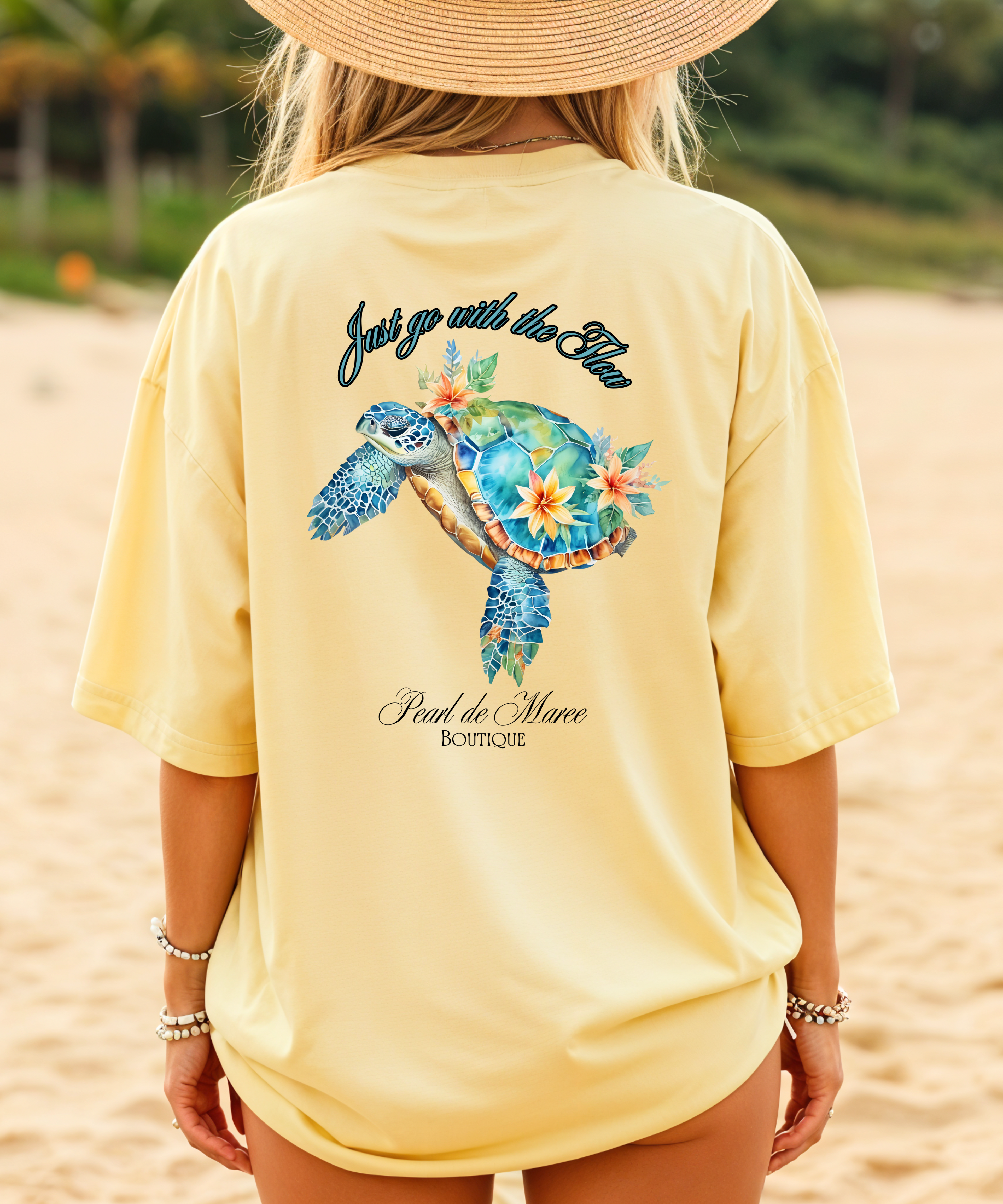 Just Go with the flow turtle T-Shirt, Summer Shirt, Gift For Women, Beach Shirt, Summer Women Shirt