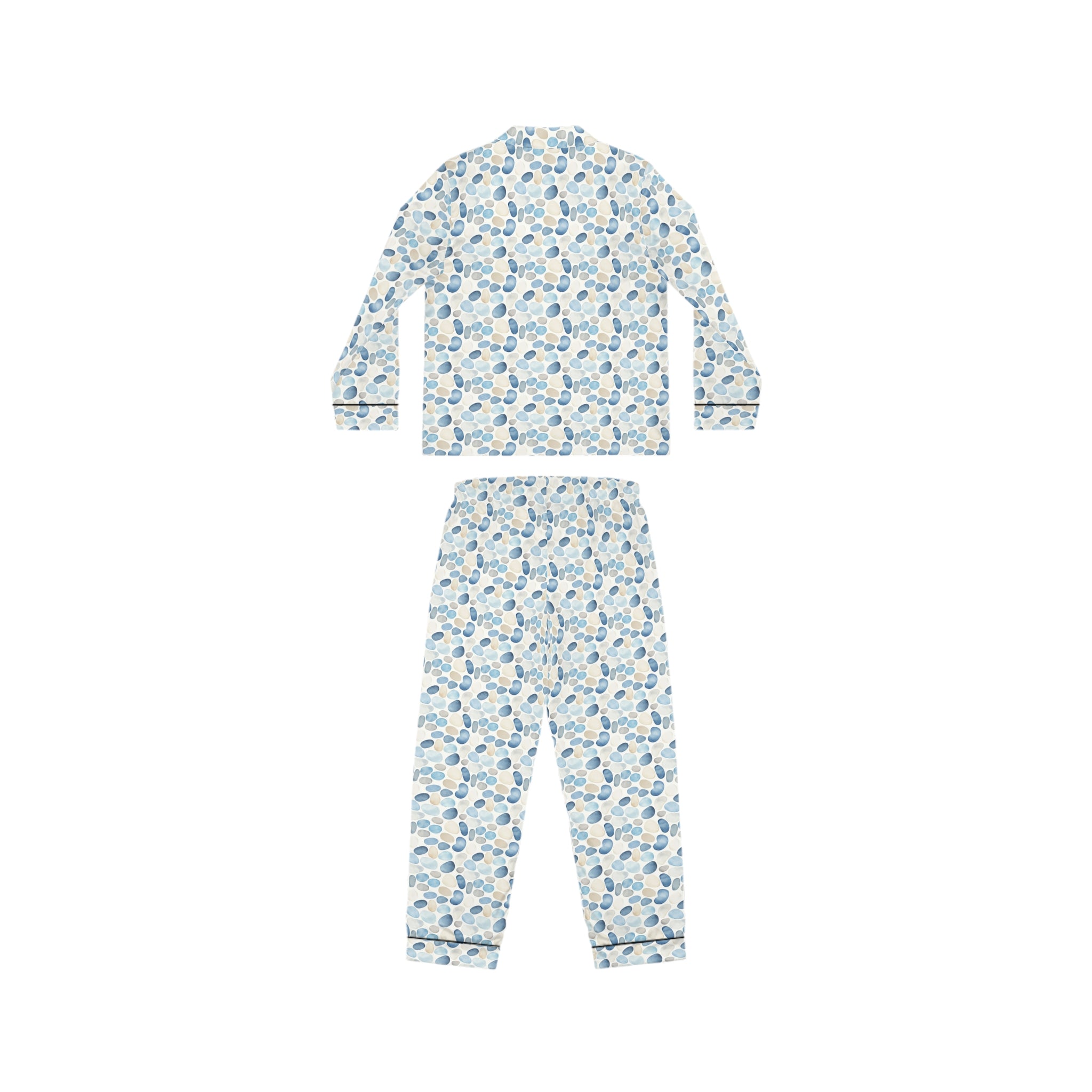 Cobblestone-Elegantly Floral Women's Satin Pajamas, Luxurious Sleepwear, Perfect for Home, Gifts, Relaxation, Spa Days, Cozy Nights