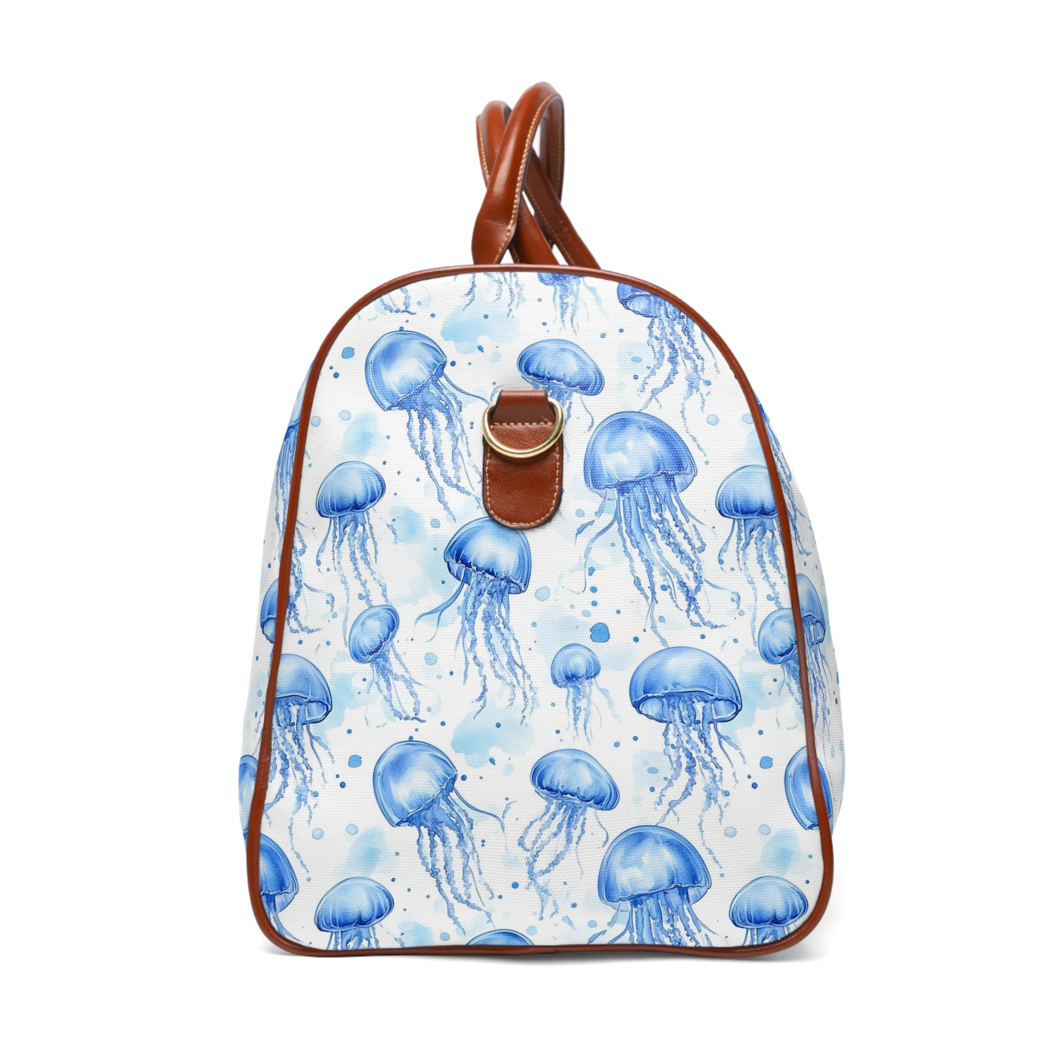 Blue Jellyfish - Waterproof Jellyfish Travel Bag | Beach Tote, Gym Holdall, Vacation Duffel, Ocean-themed Luggage, Perfect Gift