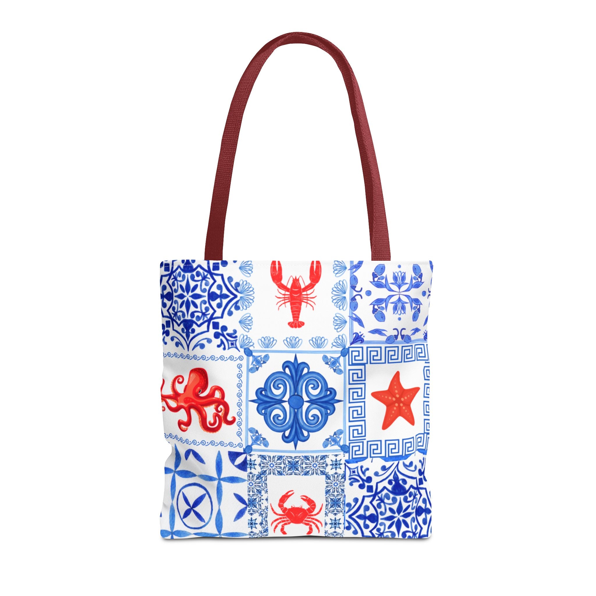 Greek Sea - Ocean-Inspired Tote Bag, Nautical Style, Beach Bags, Gift for Her, Summer Accessory, Trendy Shopping Tote, AOP Design